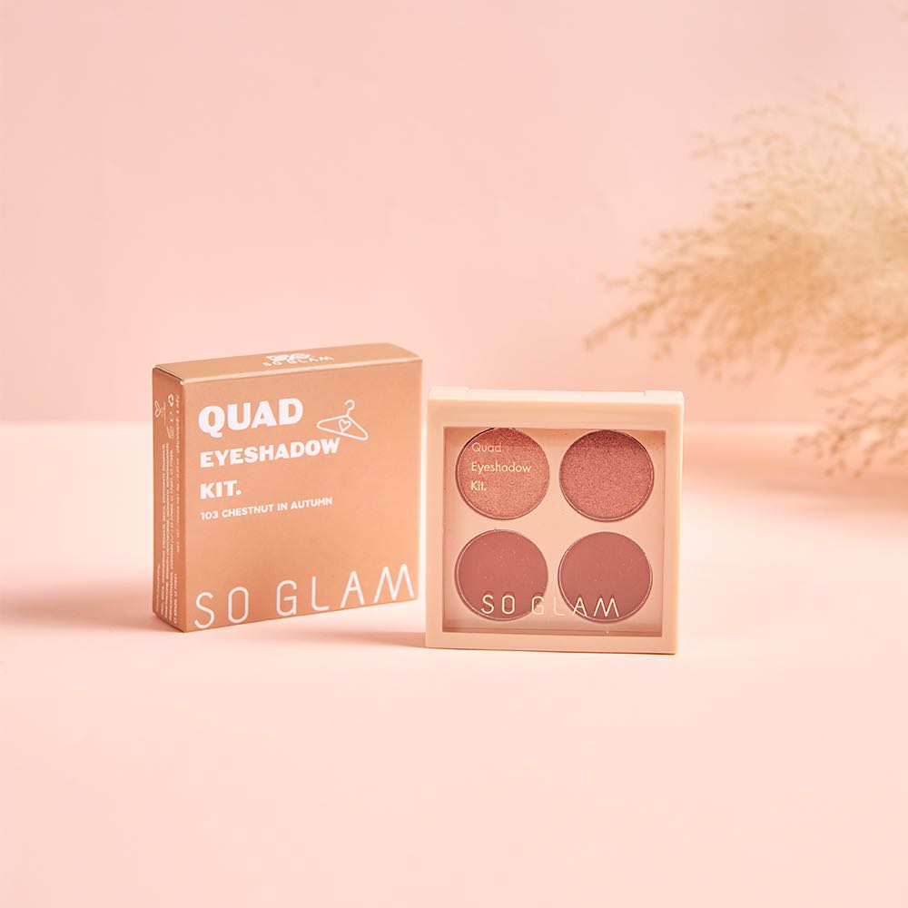 So Glam Quad Eyeshadow Kit 103 Chestnut In Autumn ควอท อายแชโดว์ คิท 103