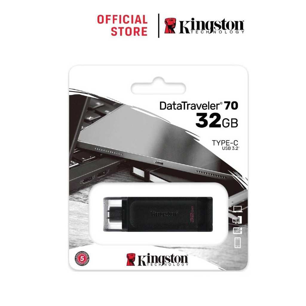 Kingston 32GB DataTraveler 70 USB-C ความเร็ว 3.2 Flash Drive - แฟลชไดร์ฟ (DT70/32GB)