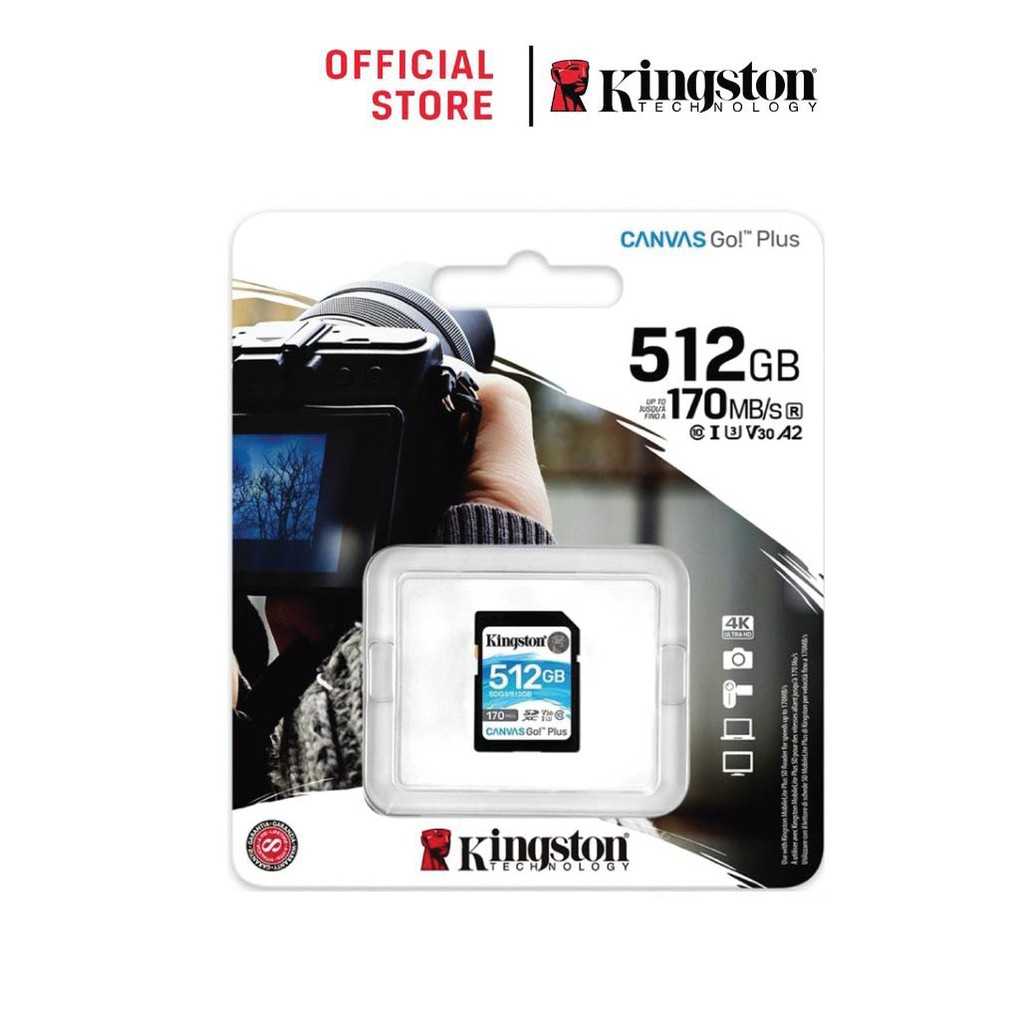 Kingston Canvas Go! Plus SD Card Full HD & 4K UHD (64GB,128GB,256GB,512GB)