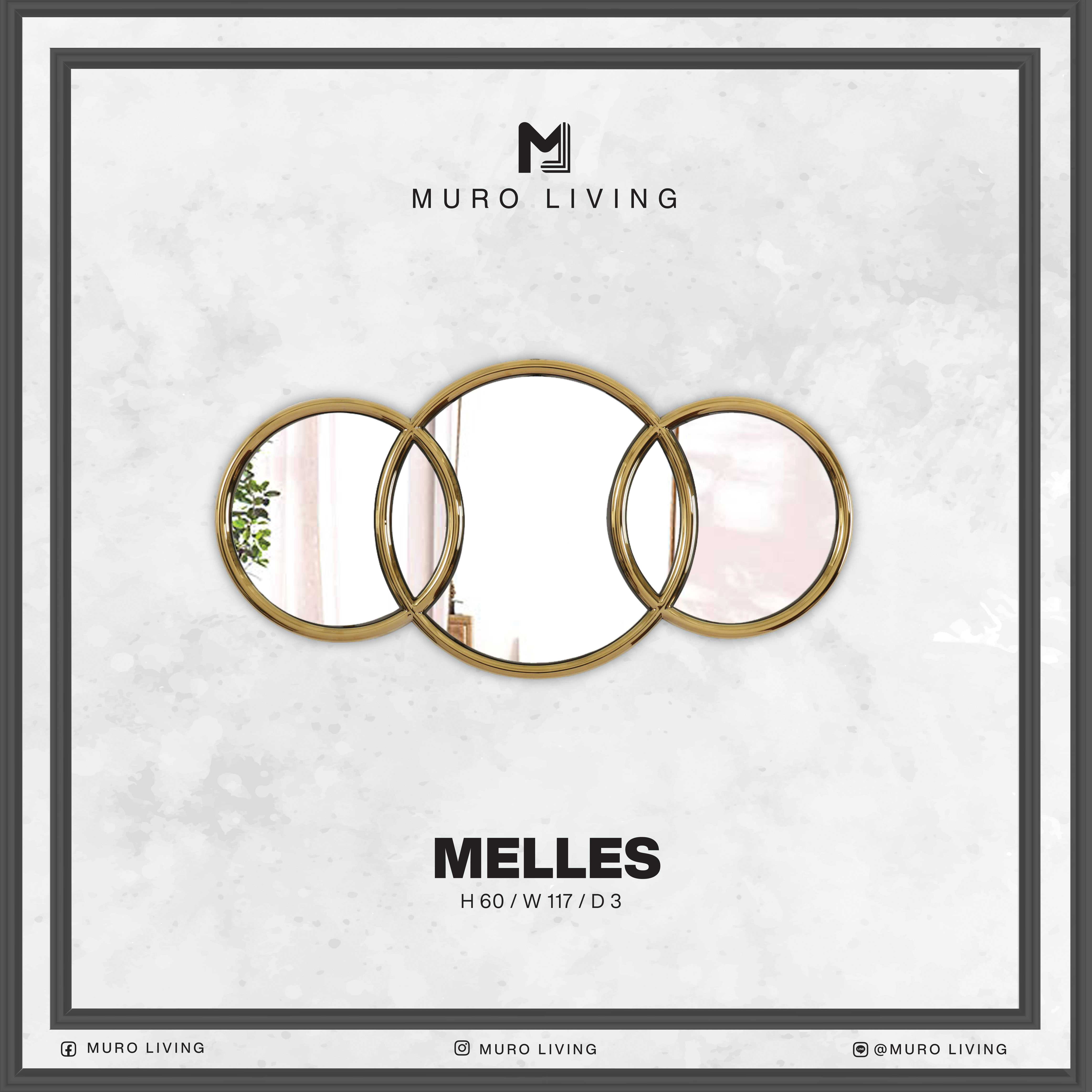 กระจกตกแต่งผนังดีไซน์ Muro Living รุ่น MELLES