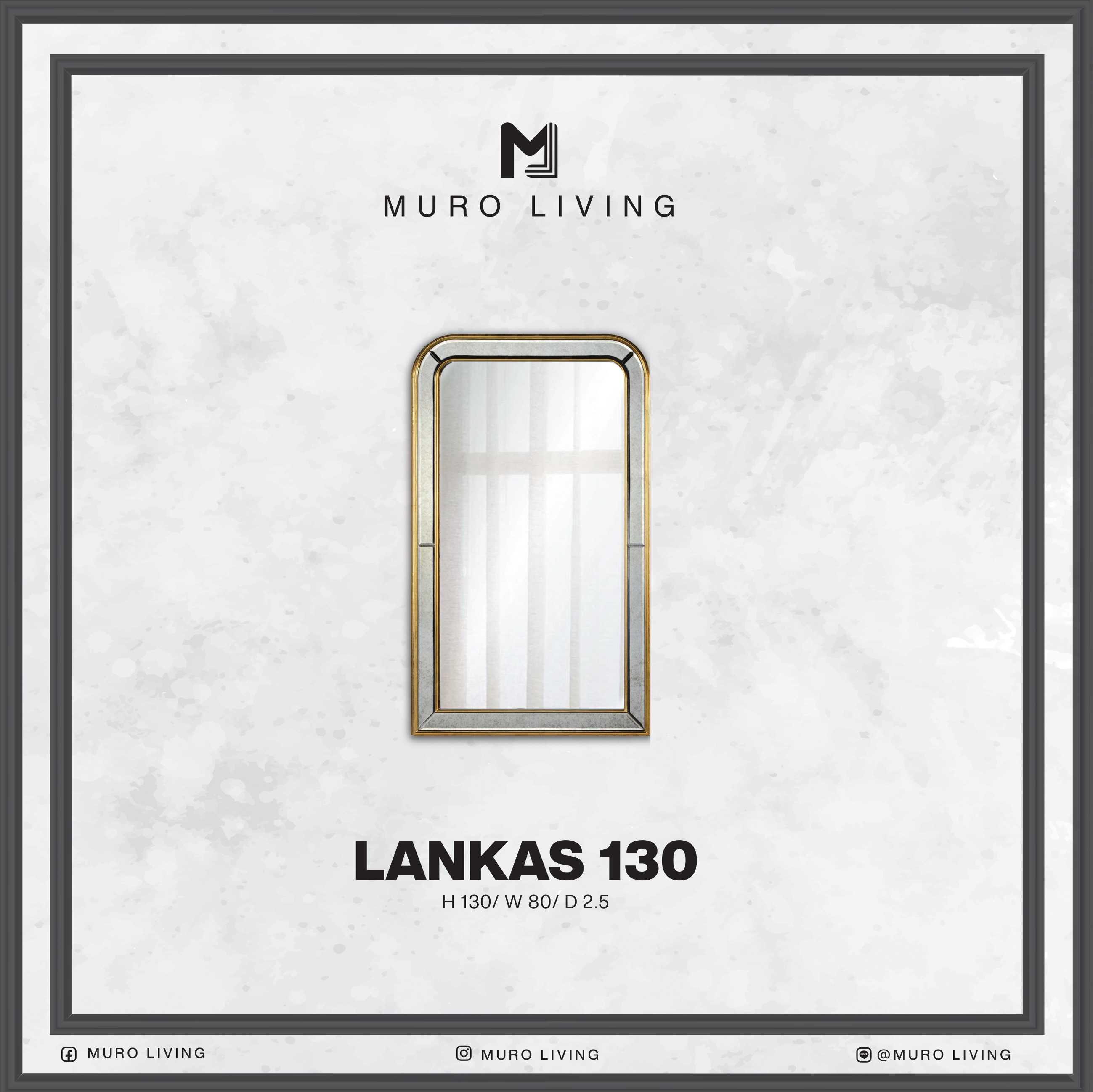 กระจกตกแต่งผนังดีไซน์ Muro Living รุ่น LANKAS 130
