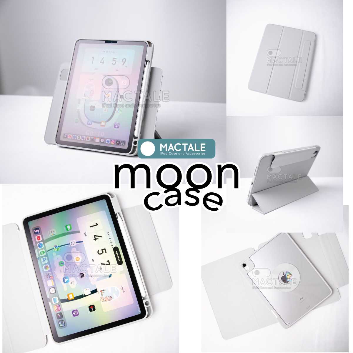 Mactale Moon Case เคสตั้งได้ 360 องศา ป้องกันเครื่องงอ กันรอยนิ้วมือได้ ถอดแยกฝาพับได้