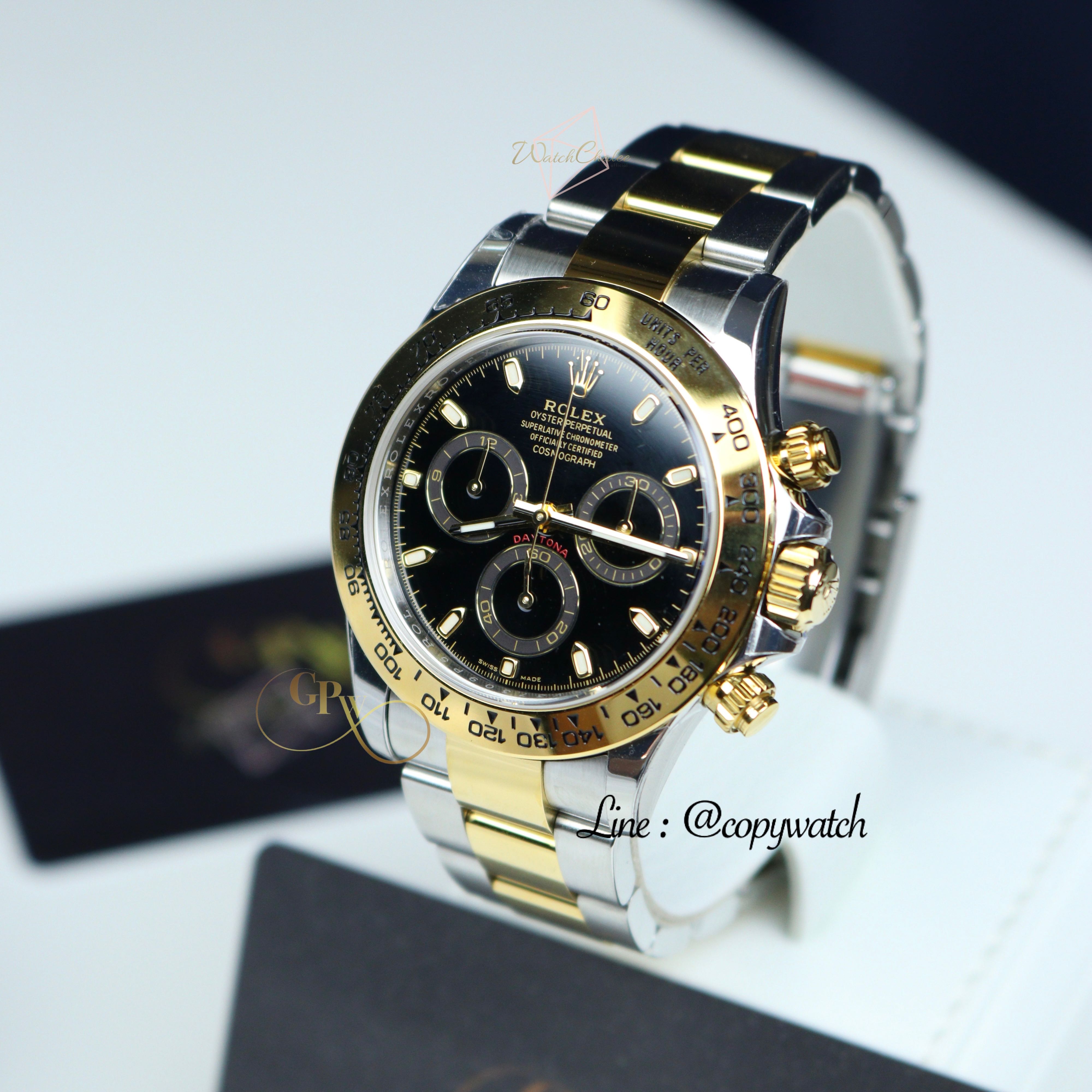 Rolex Daytona 2tone yellow gold 40 mm. Chronograph automatic swiss movement