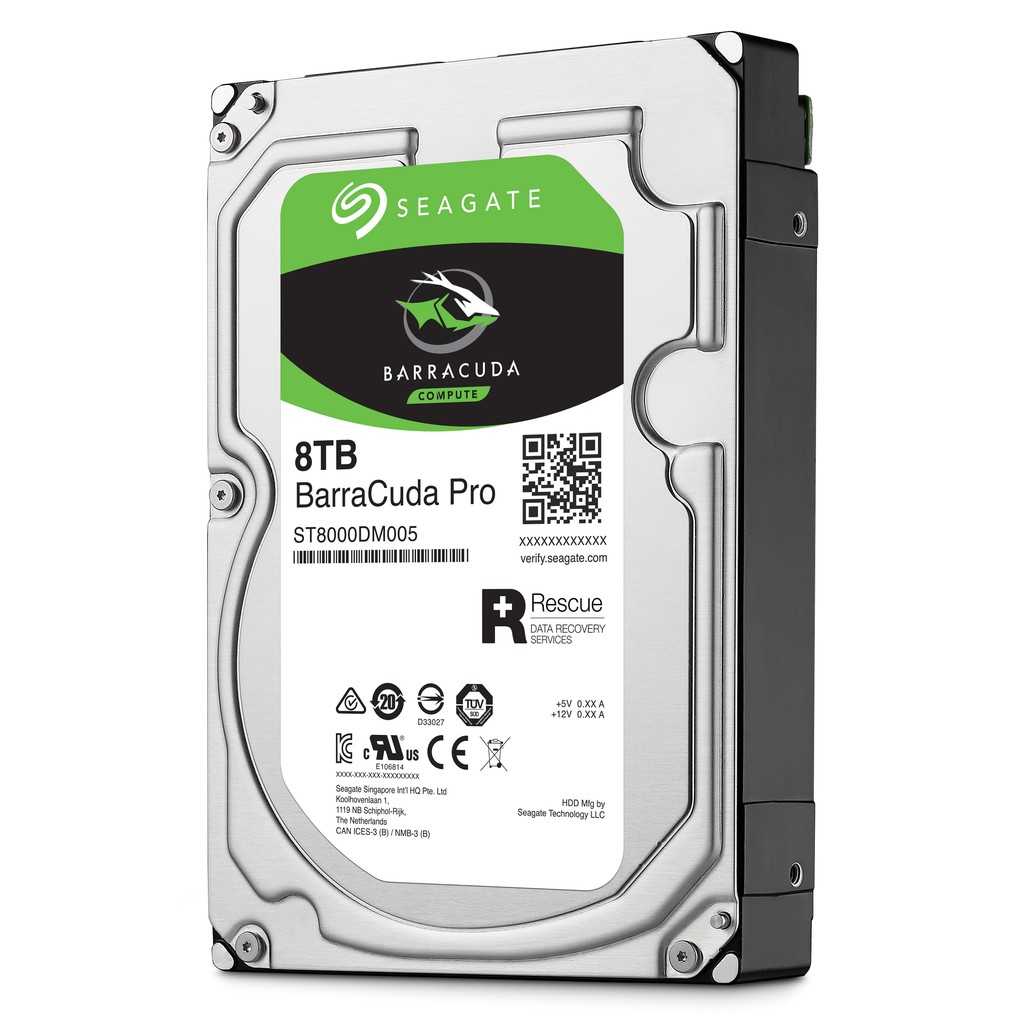 Seagate BarraCuda HDD 3.5นิ้ว ใช้กับPC  SATA 6GB/s ( 1TB,2TB,4TB,6TB,8TB)