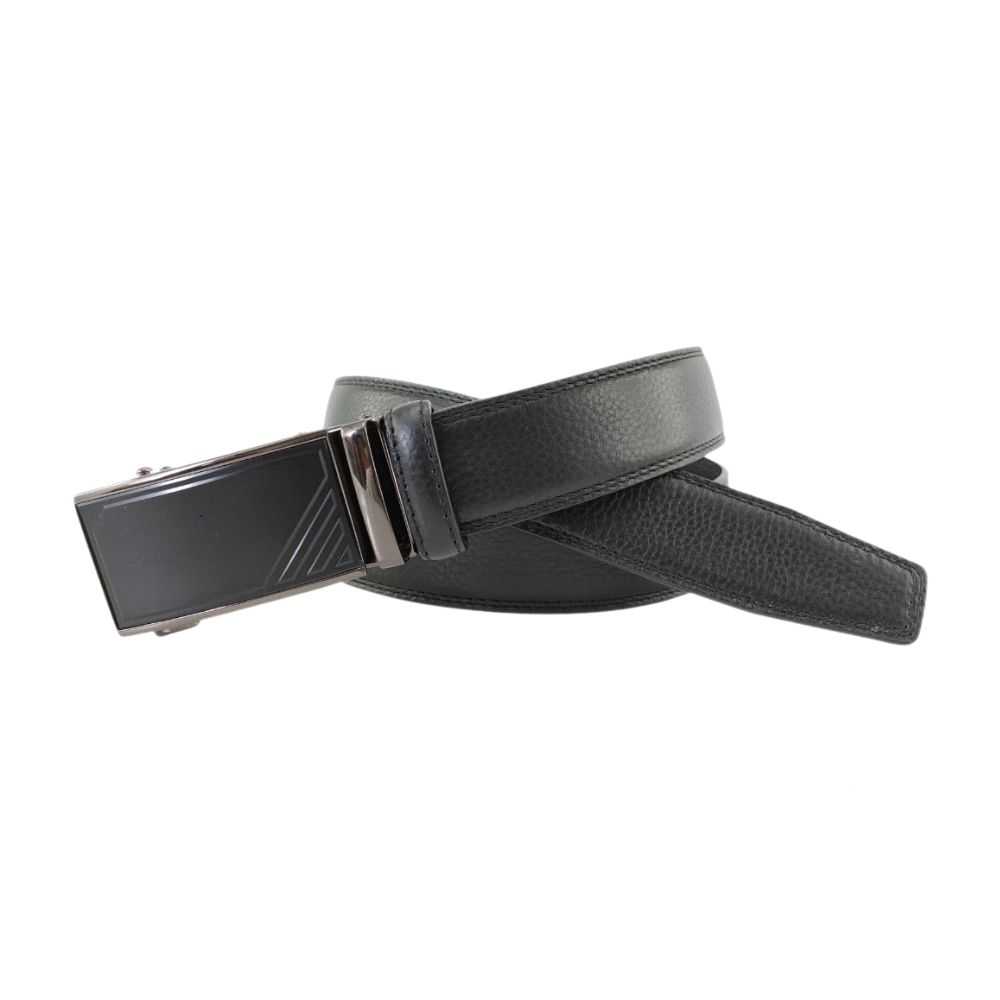 Belt with Automatic Buckle  - เข็มขัดสีดำพร้อมหัวเข็มขัดอัตโนมัติ | 52177