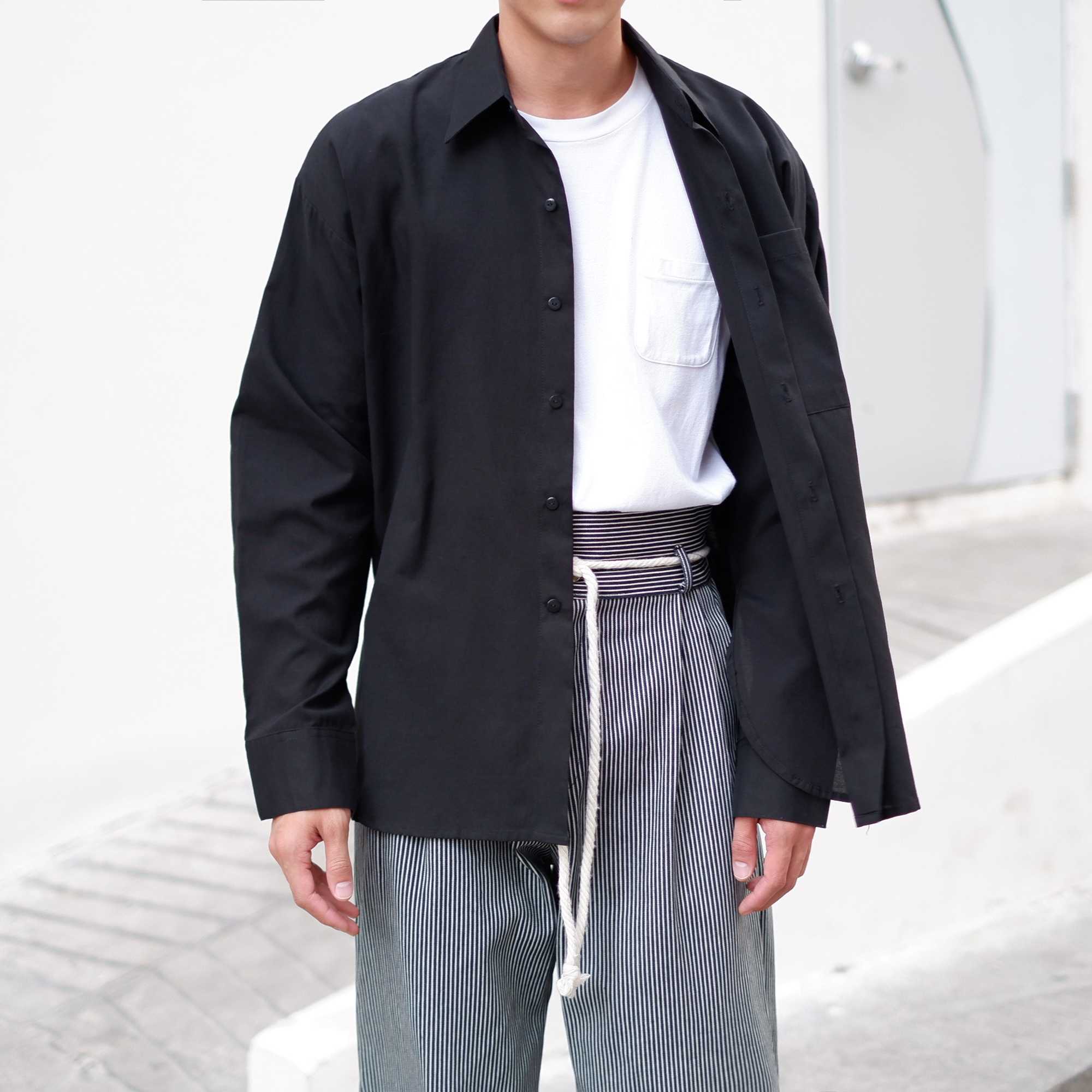 Hunter Studios - Curve Shirt Long Sleeves Black