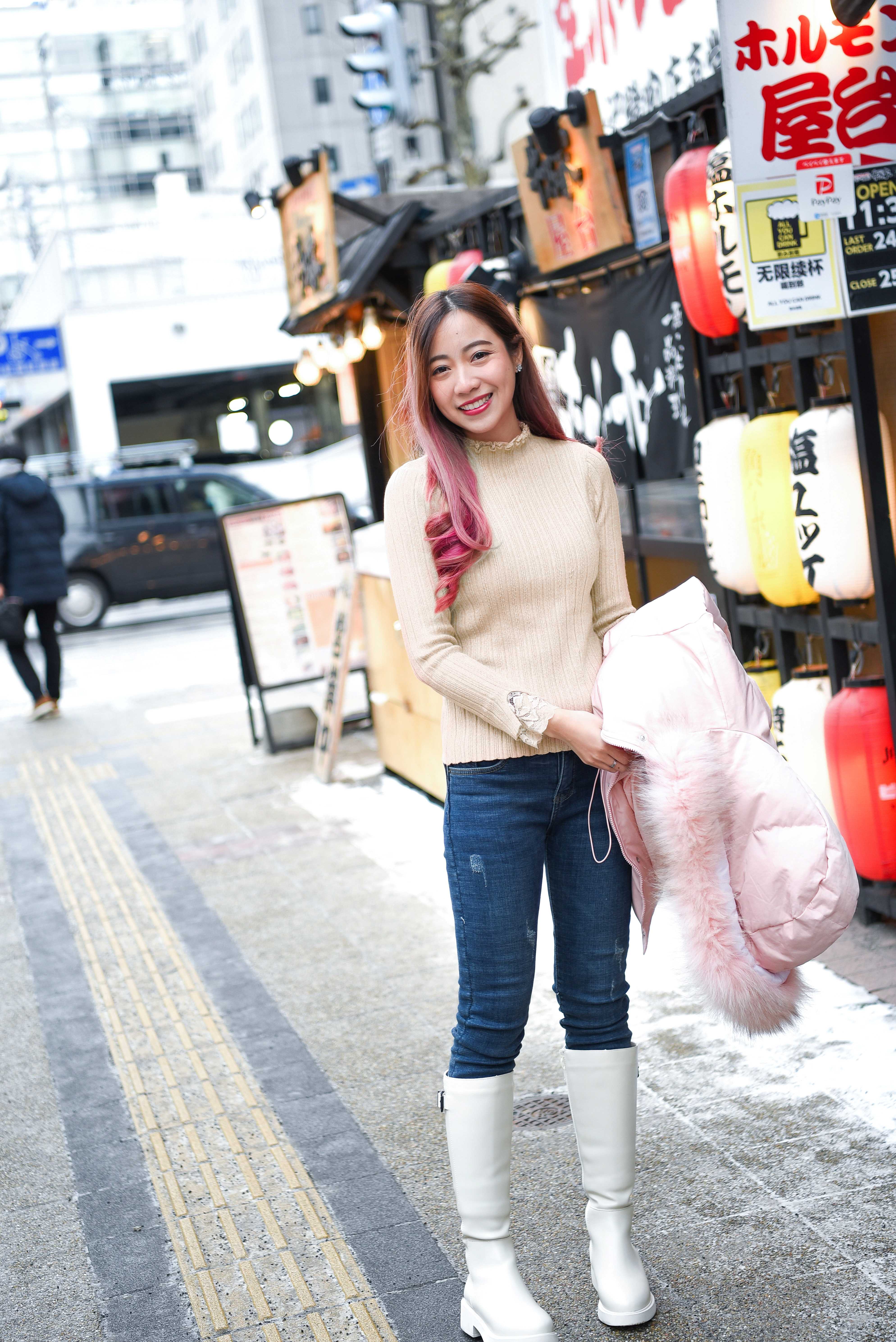 KozySnow T0015 เสื้อสเวตเตอร์ เสื้อสเวตเตอร์ผู้หญิง เสื้อแขนยาวแต่งลูกไม้ เสื้อสเวตเตอร์ทอลาย