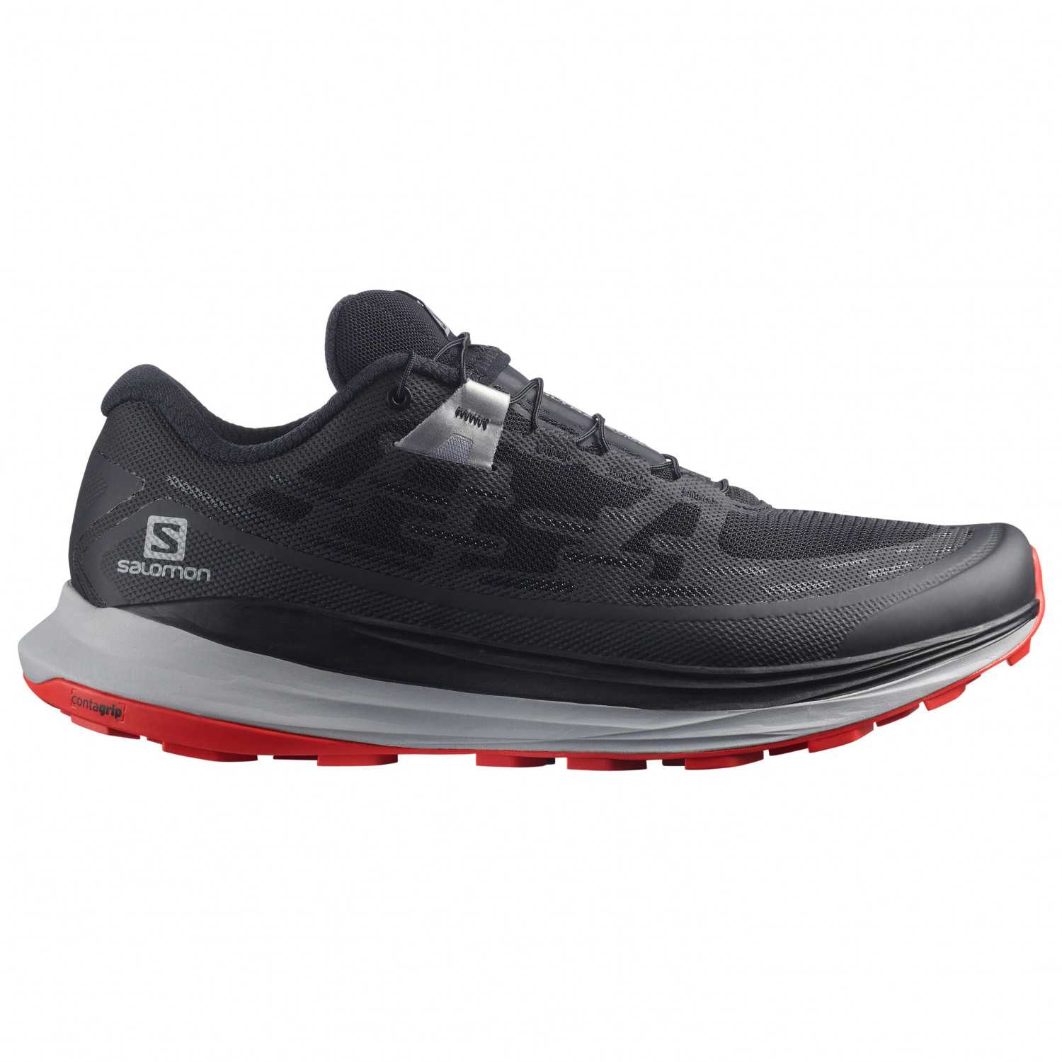 SALOMON ULTRA GLIDE WIDE MEN BLACK/ALLOY/GOJI BERRY - รองเท้าวิ่งเทรลผู้ชาย หน้ากว้าง