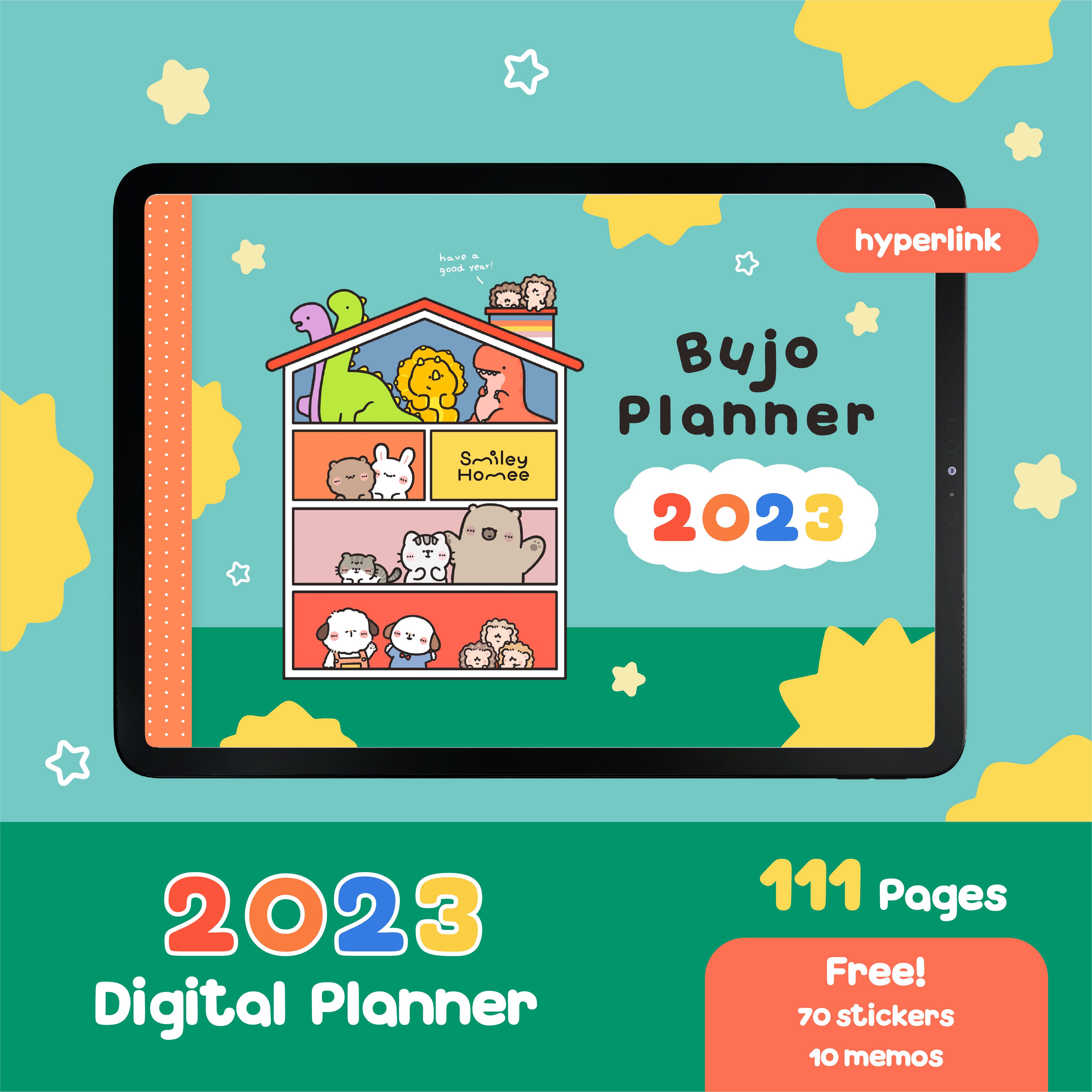 [Digital Product] Bujo Planner 2023 : Smiley Homee