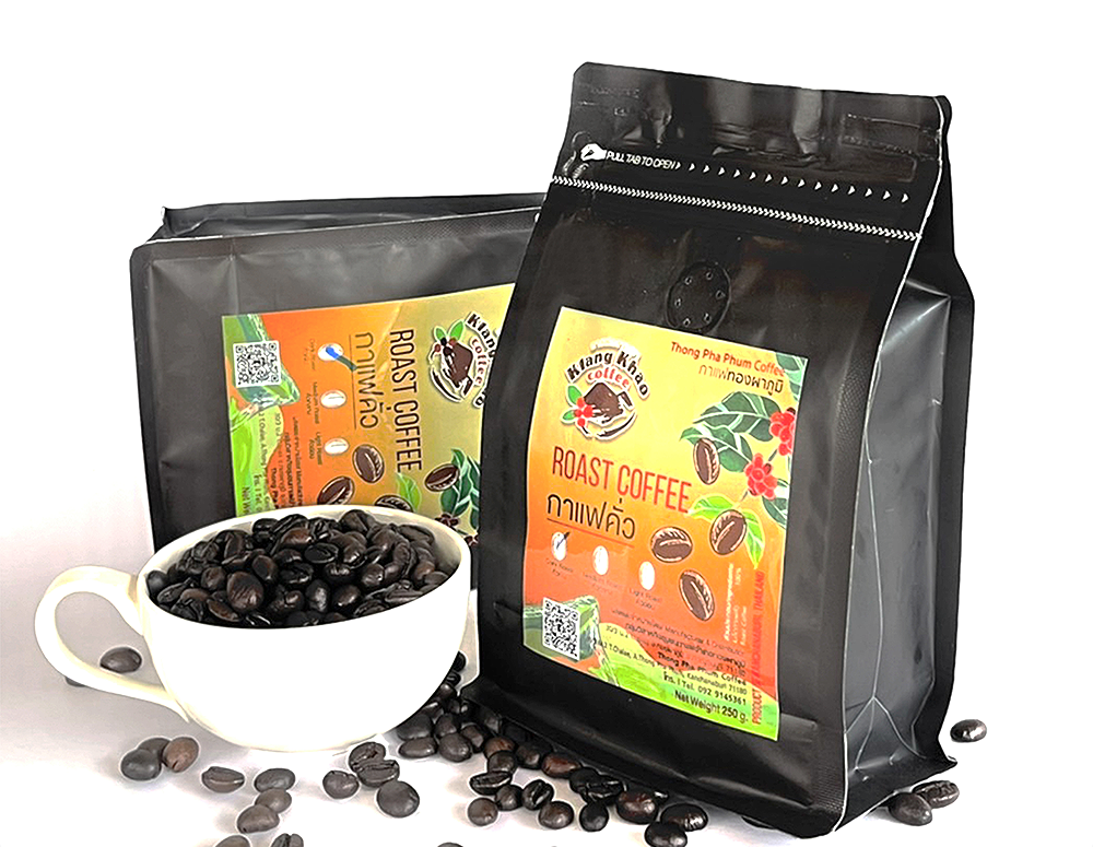 เมล็ดกาแฟคั่วโรบัสต้า 100% ( Robusta roasted beans )
