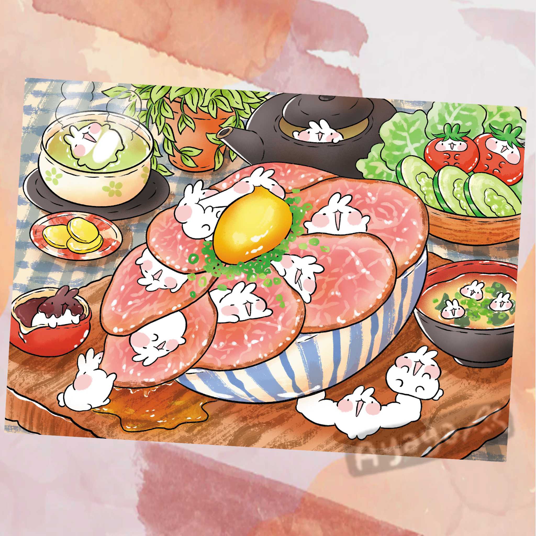 Ayaya Steak Don Postcard