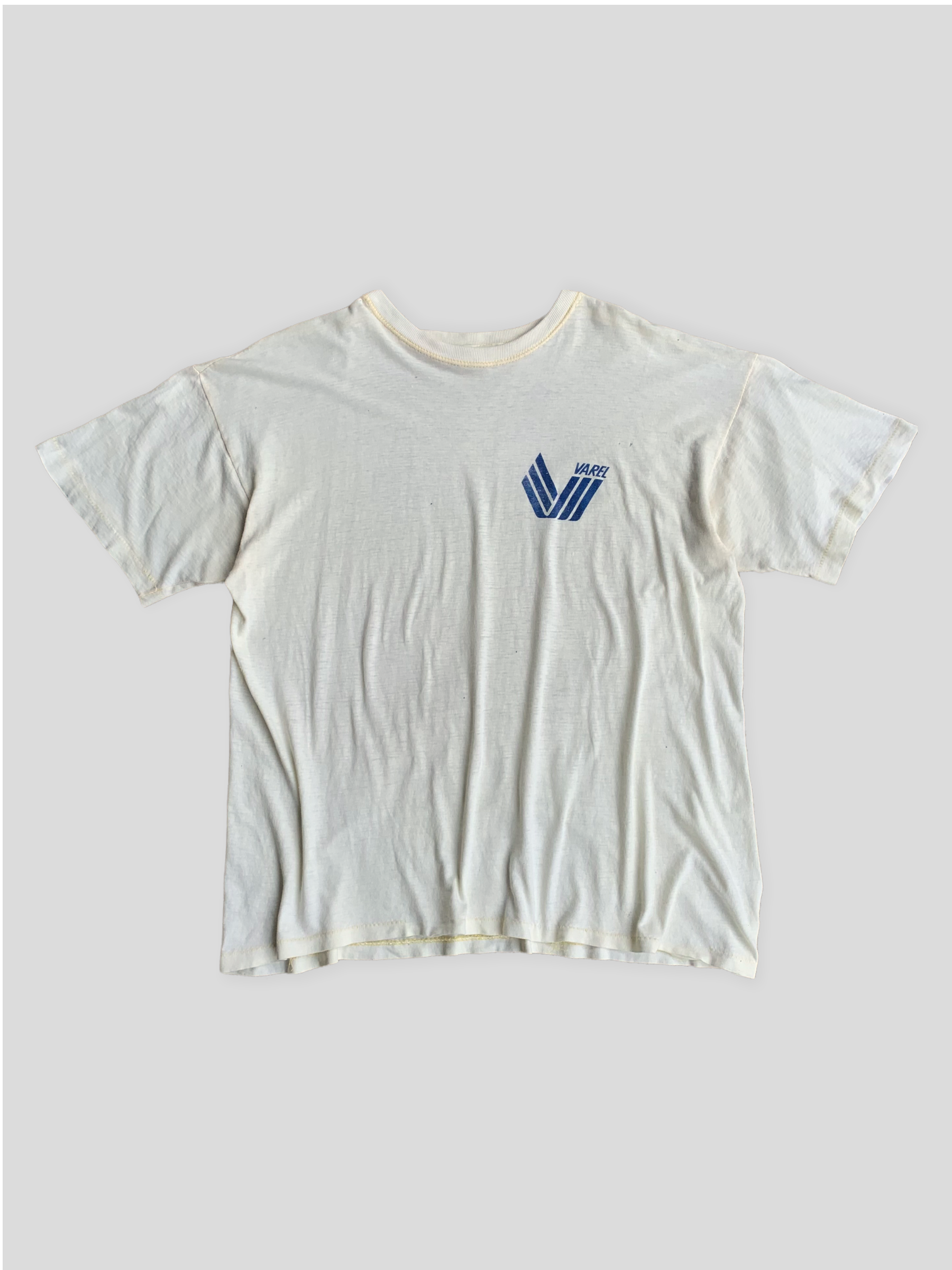 SINGLE STITCHED FADED IVORY TEE - 1980S