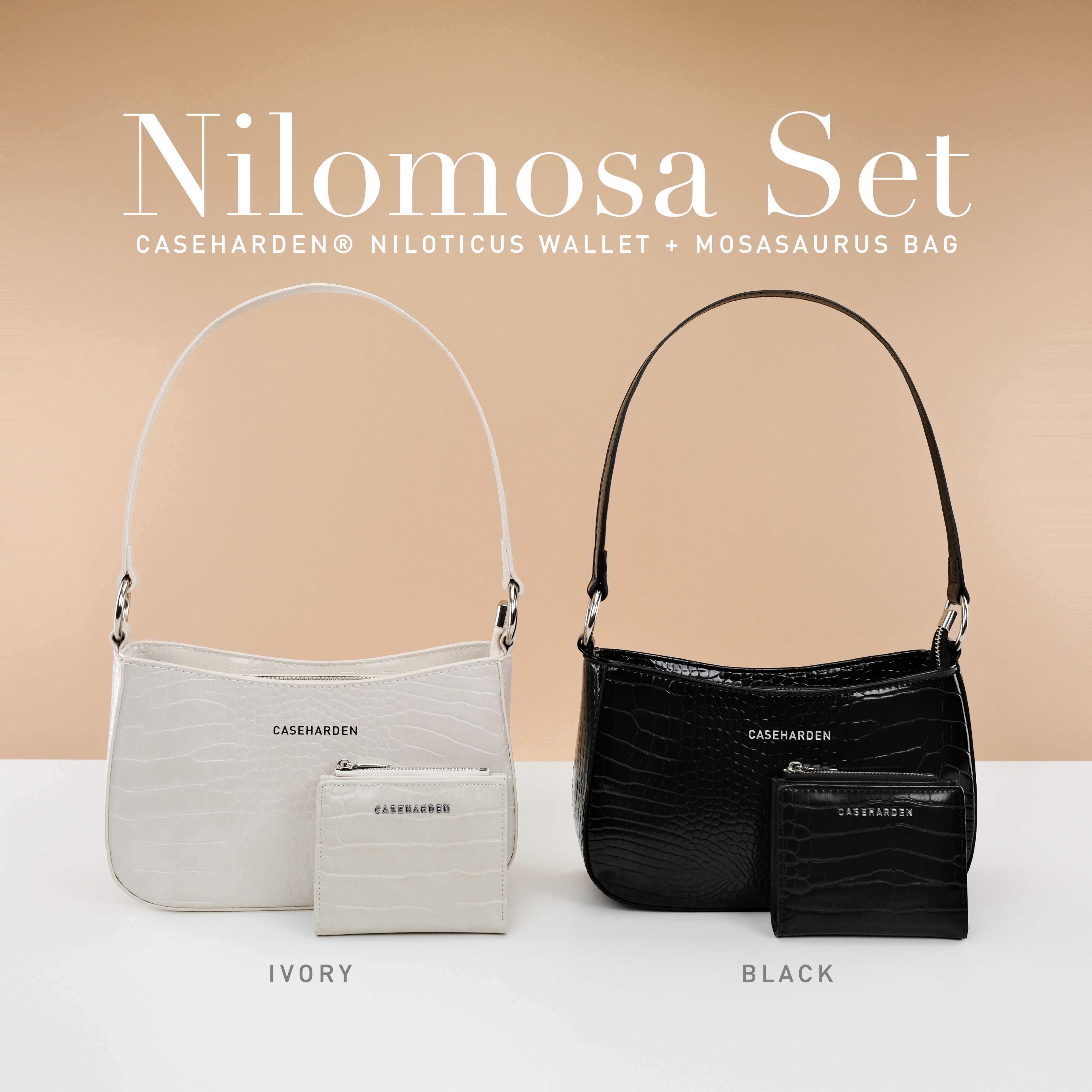 [NILOMOSA SET] CASEHARDEN® Mosasaurus Bag & CASEHARDEN® Niloticus Wallet