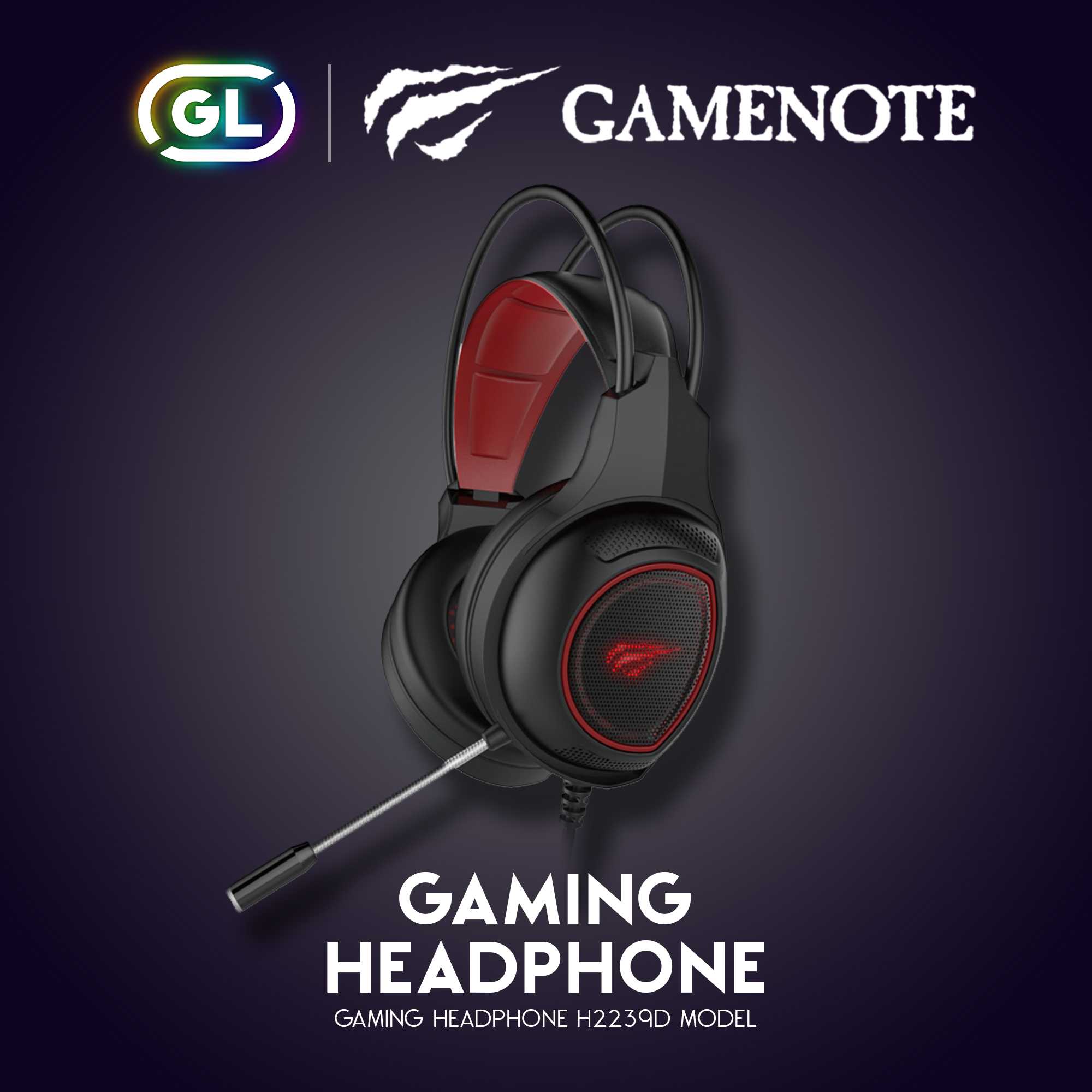 Gamenote Gaming Headphone หูฟังเกมมิ่ง หูฟังเล่นเกมส์สำหรับคอมพิวเตอร์ GH H2239d