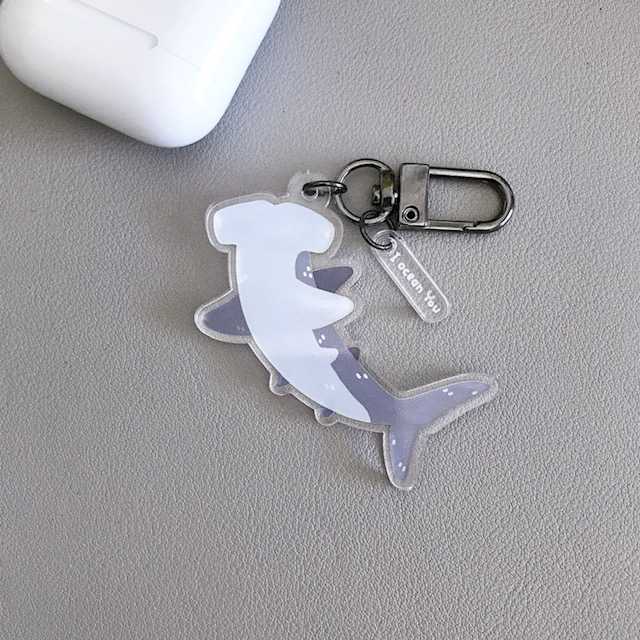 Acrylic Key Ring - Hammerhead Shark