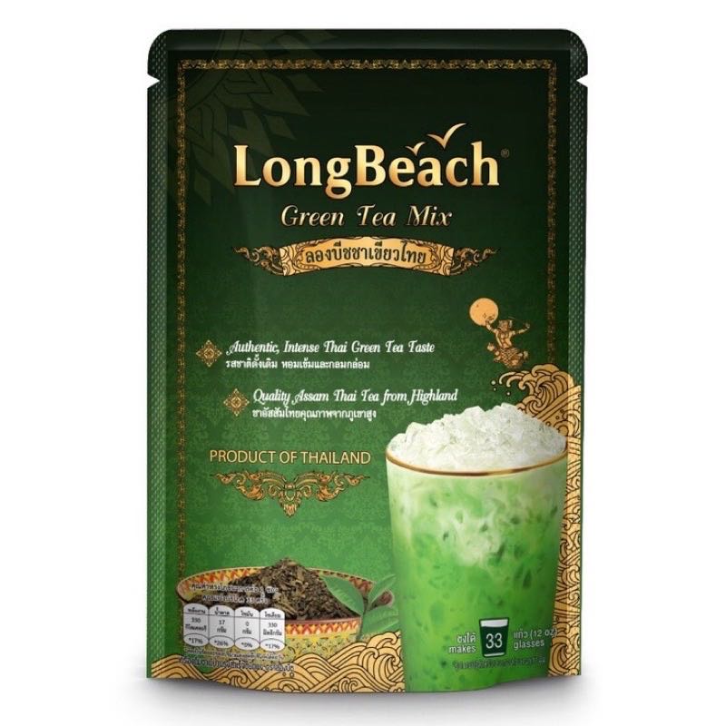 ￼ลองบีชชาเขียว ขนาด 400 กรัม LongBeach Thai Green Tea