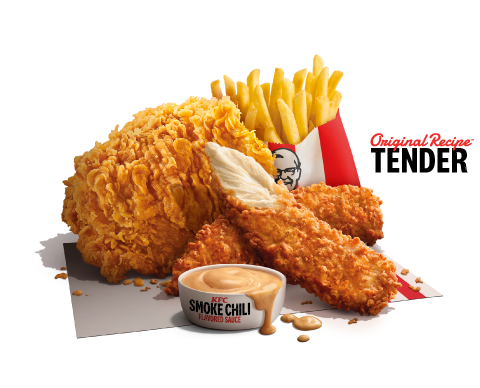 (001) ชุดโปรโมชั่น - KFC Set ไก่เทนเดอร์ สูตรผู้พัน คอมโบ