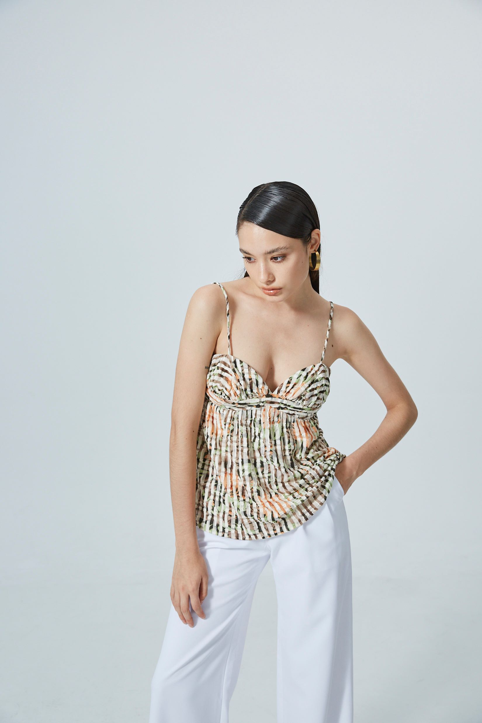 SILA Tina cami top - Brown flower