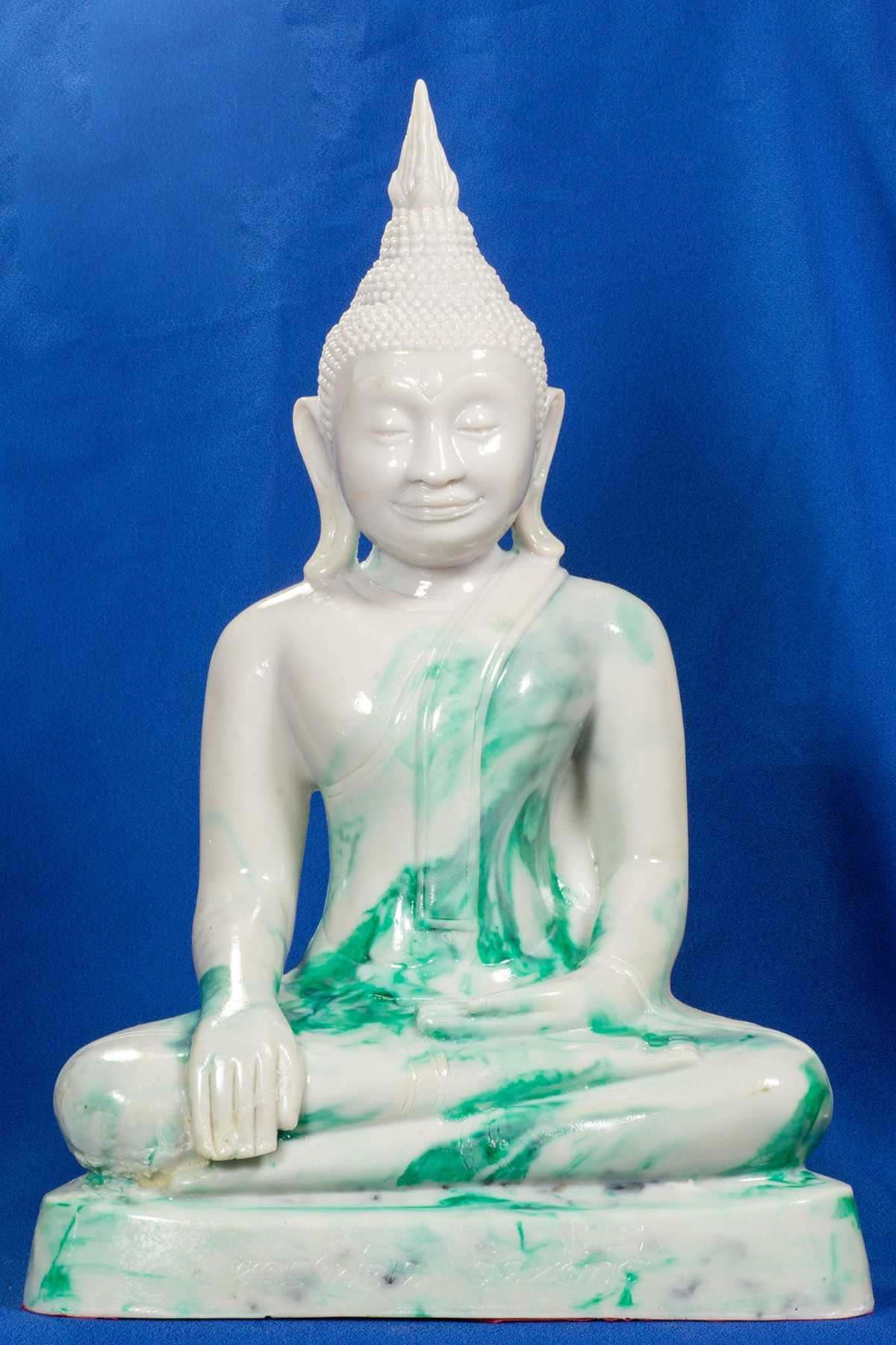 พระบูชาหลวงพ่อโต เนื้อเรซิ่น ลายหินหยก หน้าตัก 9 นิ้ว