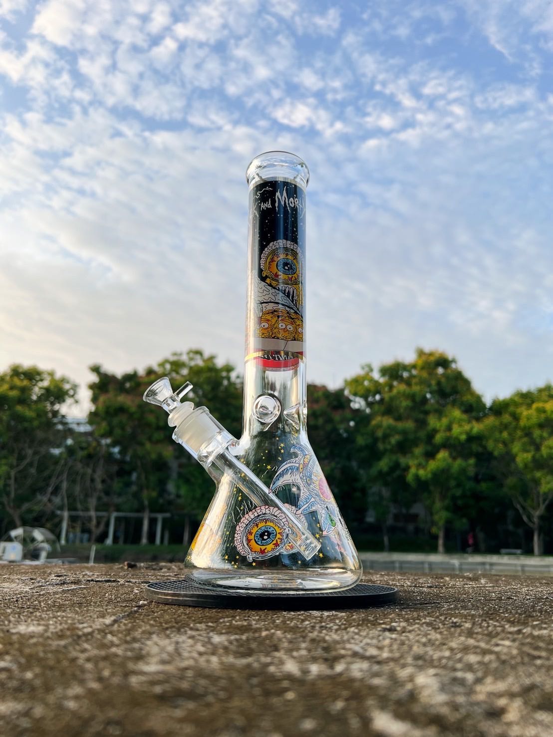 Rick & Morty Glass Beaker Base Bong | 35 cm