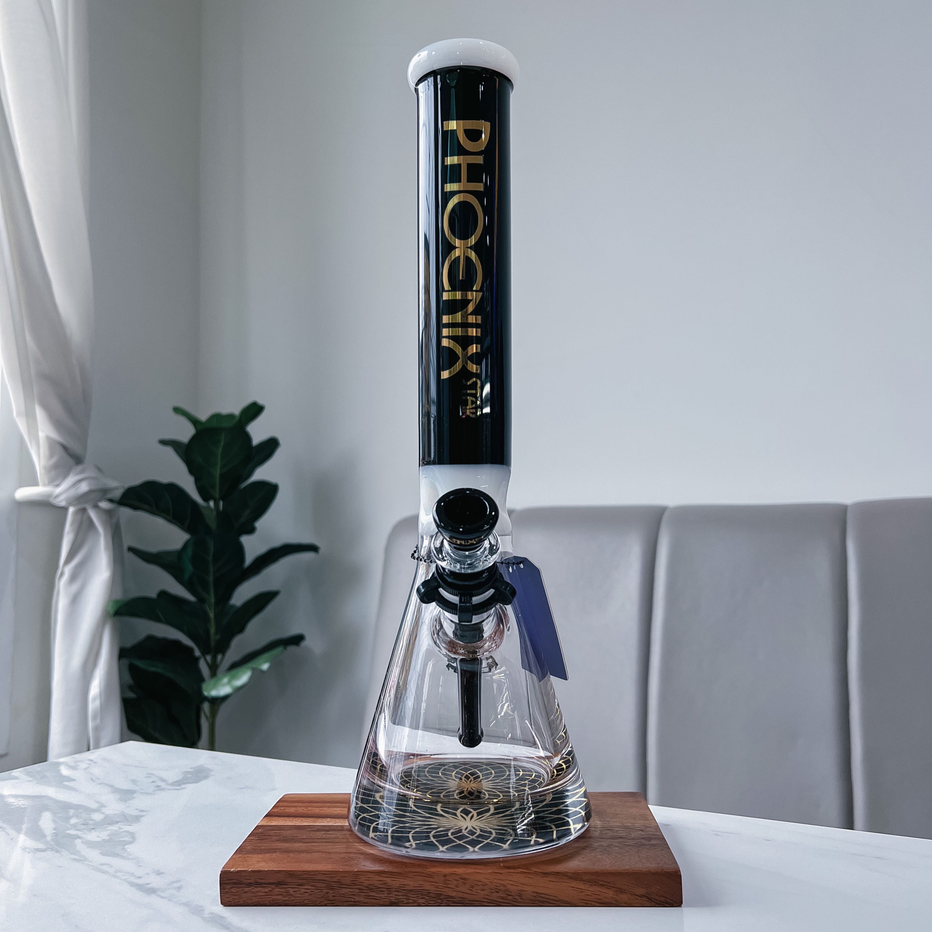 Phoenix Star Thick Color Glass Beaker Bong | 40 cm