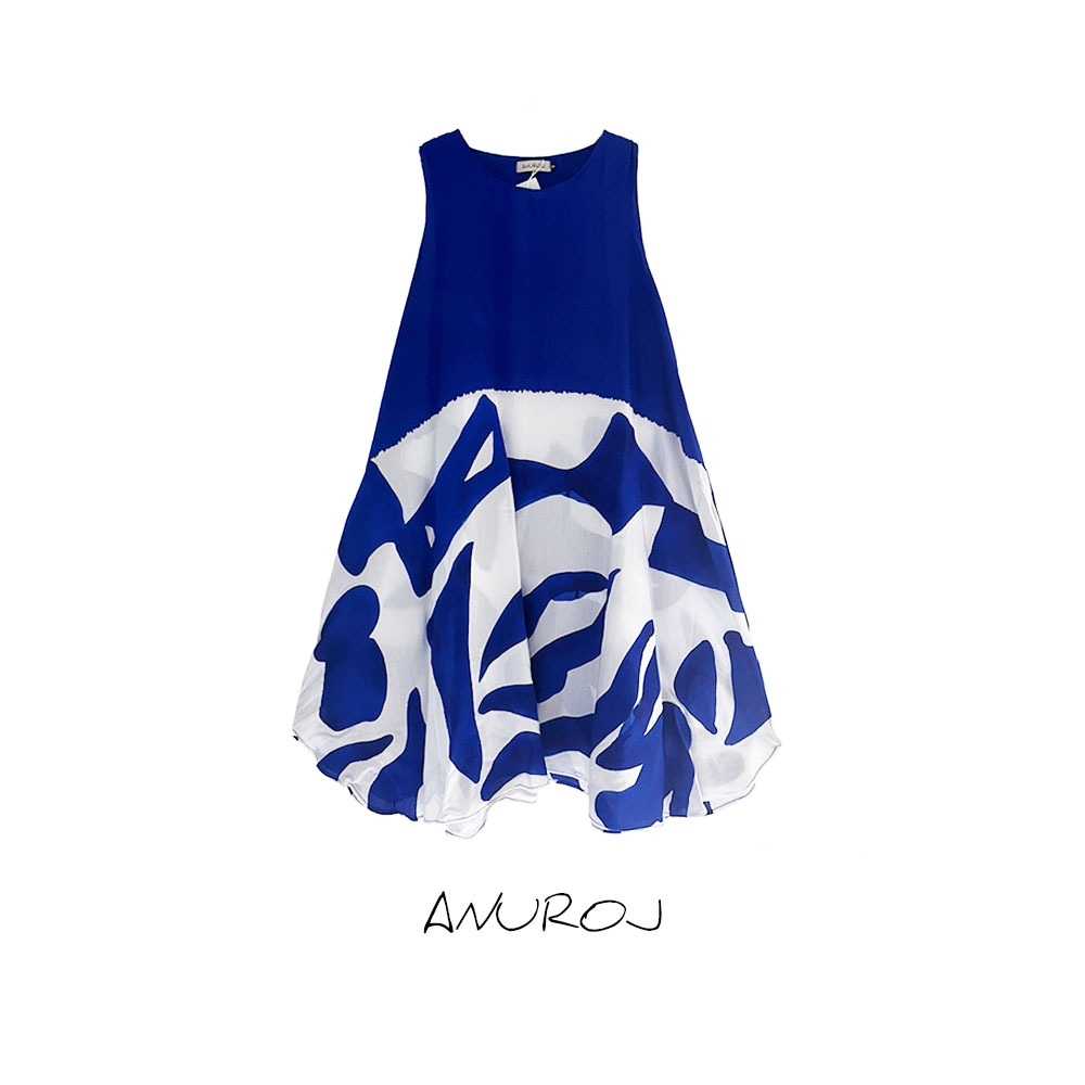 (Pre-Order) Sac Sleeveless Dress Cotton Silk Hand paint