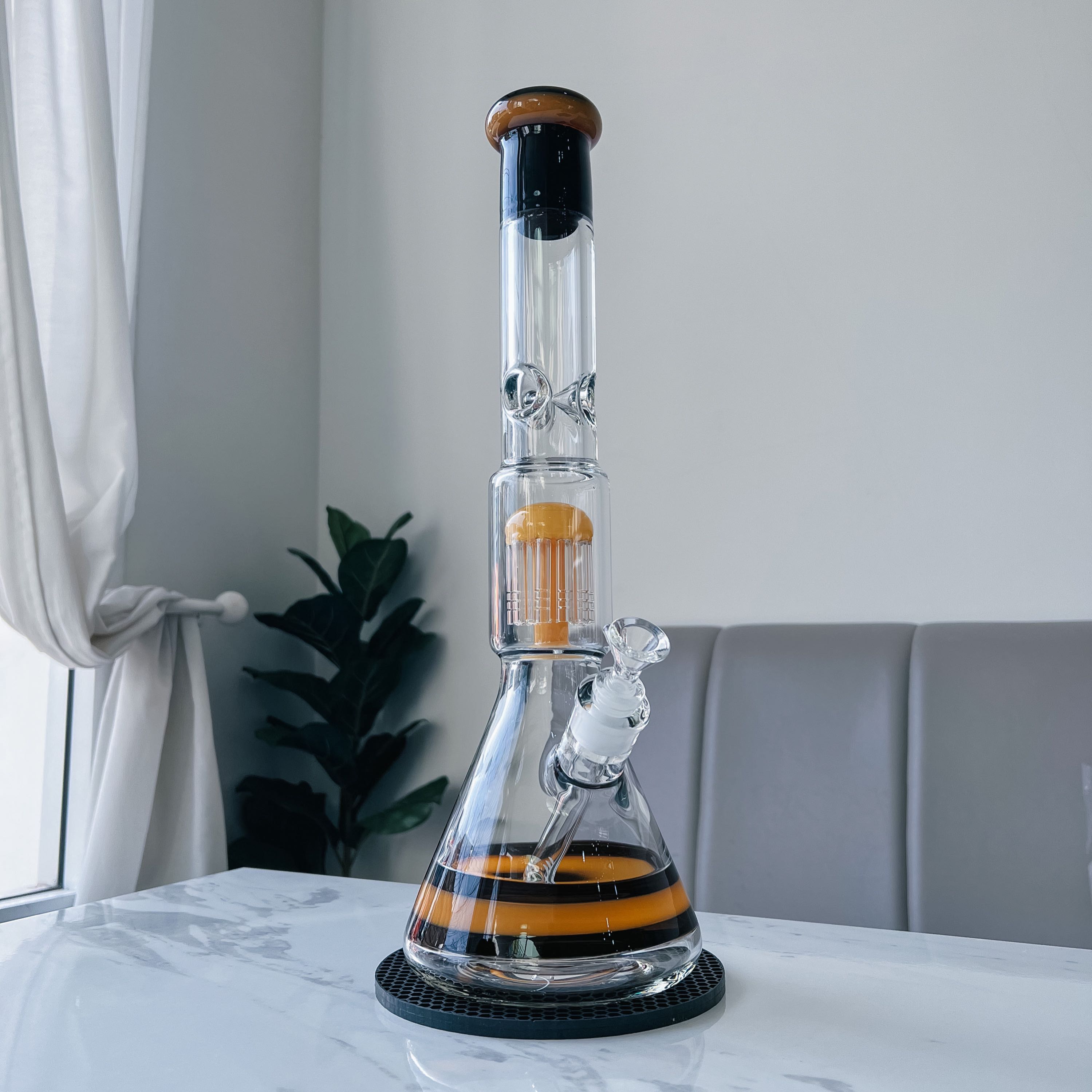 Glass Beaker Base Ice Bong w/ 8-Arm Tree Perc | 45 cm