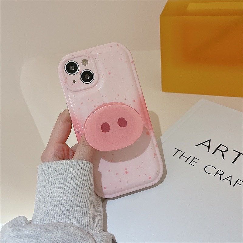 สอบถามก่อนกดสั่ง เคสสีชมพู เคสหมู เคสจมูกหมู เคส+holder griptok ไอริง เคสไอโฟน เคสiphone