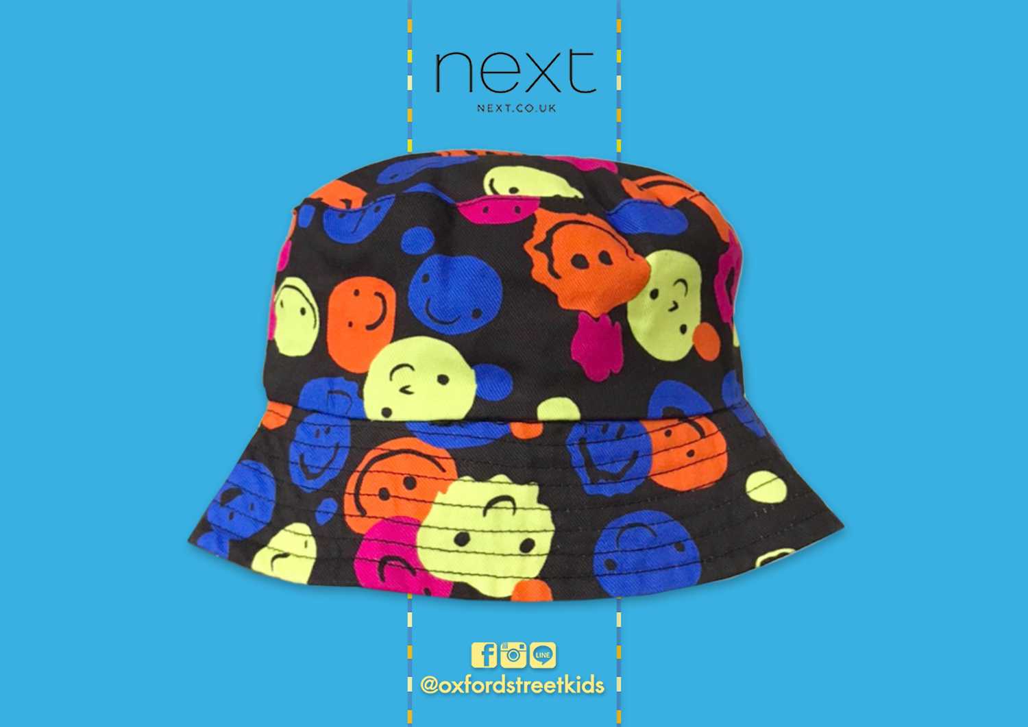 𝐒𝐀𝐋𝐄❗️ [1-3Y] Next Smile Bucket Hat หมวกระบายเด็ก