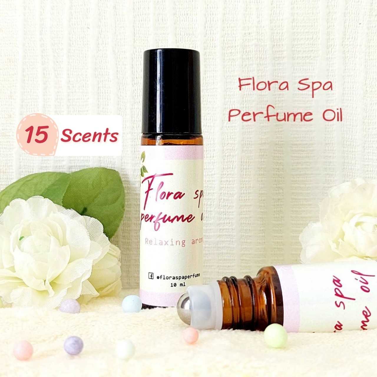 Flora spa perfume Oil ออยล์น้ำหอม หัวน้ำหอมแบบออยล์เข้มข้นกลิ่นดอกไม้ น้ำหอมขนาดพกพา 10 ml.