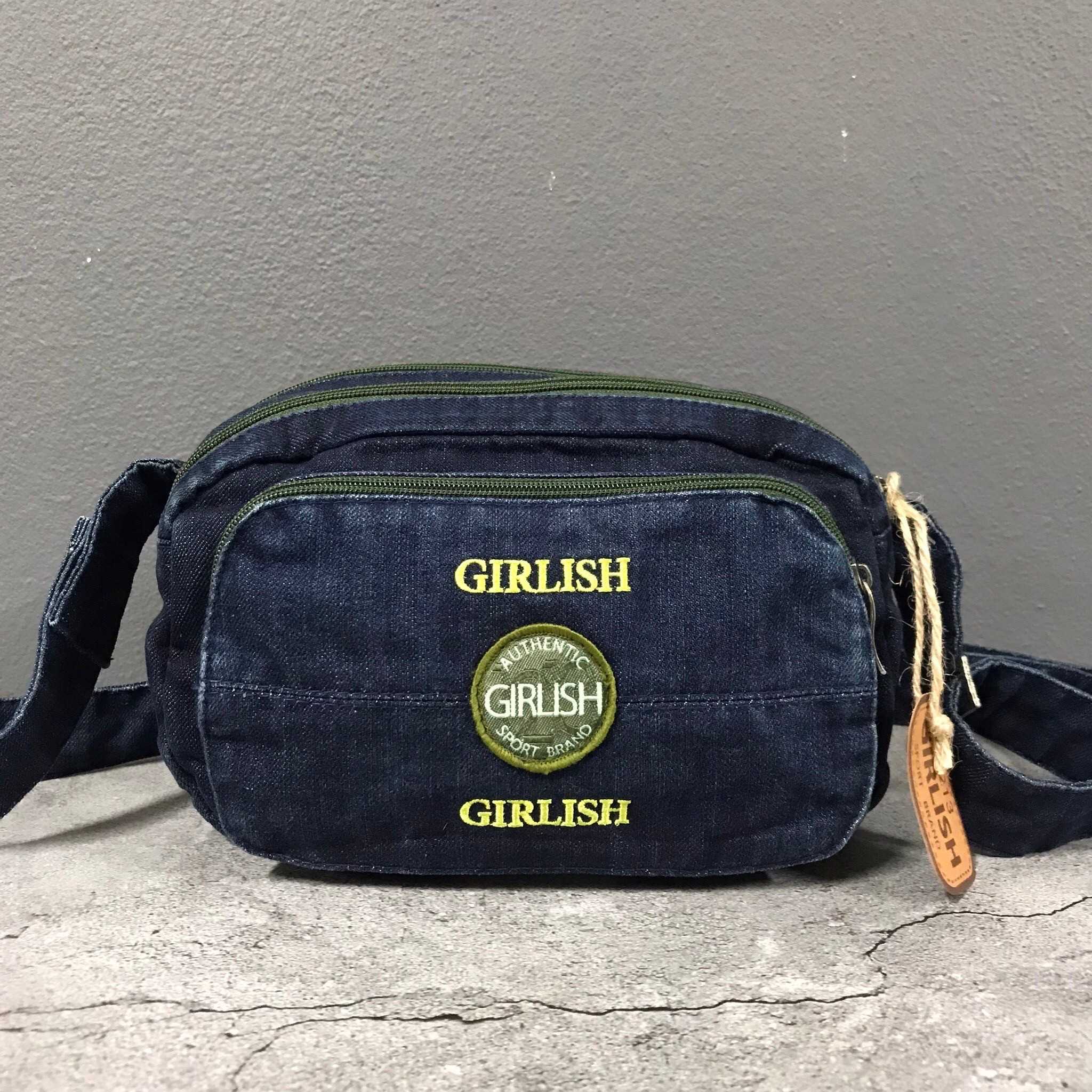 No.177 กระเป๋ายีนส์ สะพายข้าง Girlish รุ่น  Sport Logo