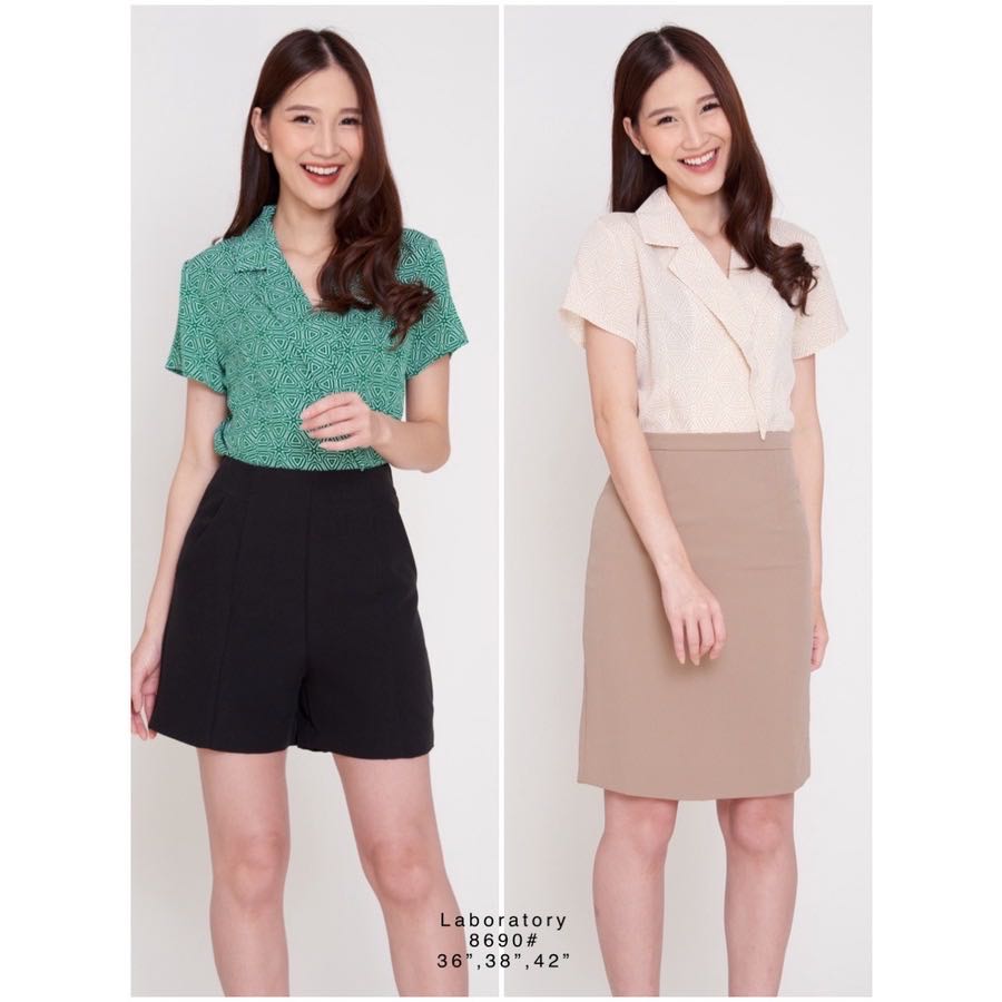 เสื้อ#8690ผ้าลาย