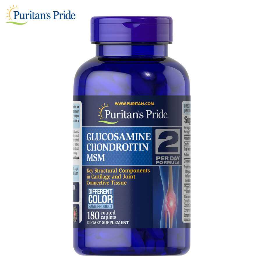 บำรุงข้อต่อ Puritan’s Pride Triple Strength Glucosamine, Chondroitin & MSM Joint Soother 180 Caplets