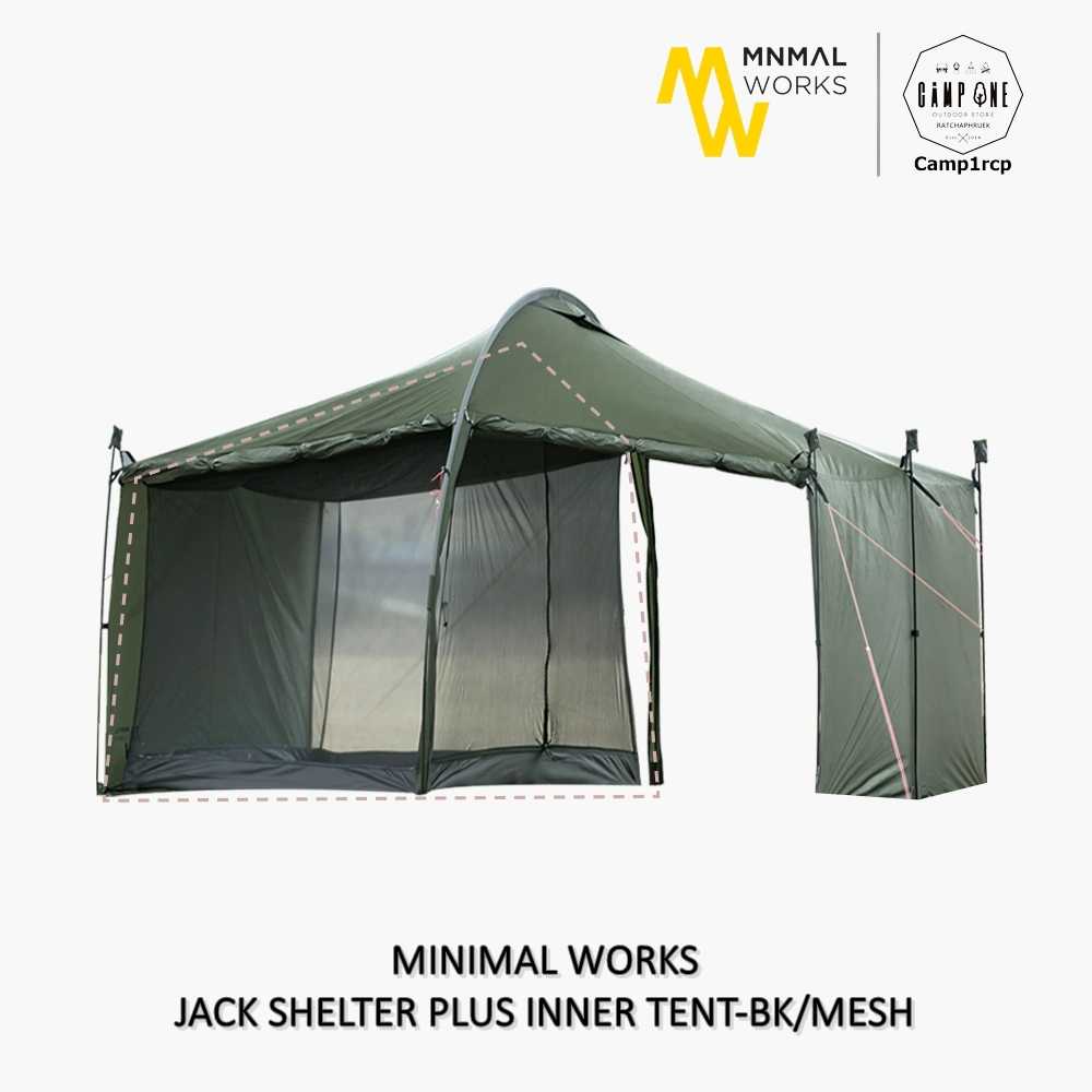 MINIMAL WORKS JACK SHELTER PLUS INNER TENT-BK/MESH