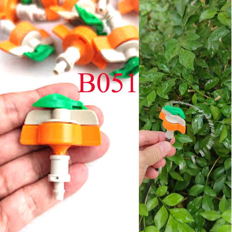B051 มินิ สปริ่งเกอร์ หมุนให้น้ำ 360 องศา ต่อสายไมโคร 4/7 หรือ 5/7  แต่งสวน จัดสวน รดน้ำ