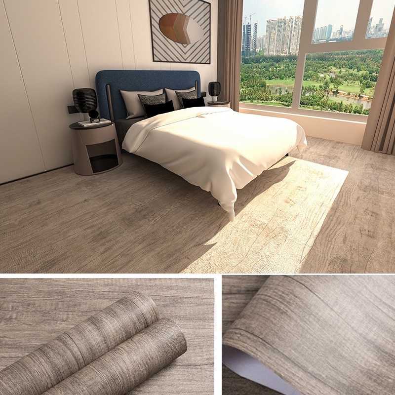 สติกเกอร์ติดพื้นห้อง ลายไม้คลาสสิค กันลื่น กันน้ำ มีกาวในตัว ขนาด60x300cm