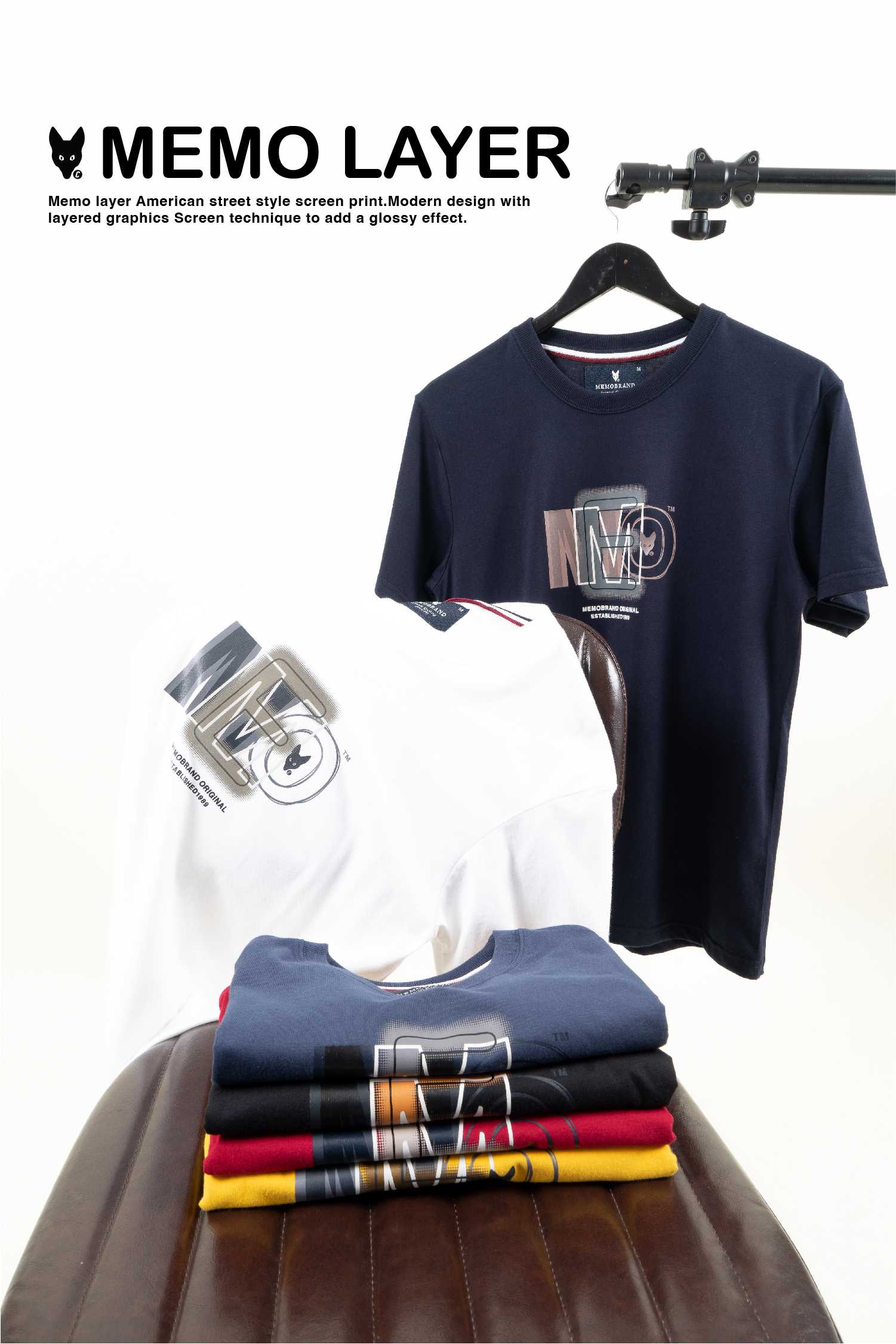 เสื้อยืด Memo ผ้า Supersoft Premium งานสกรีน รุ่น Memo Layer  สินค้าลิขสิทธิ์แท้