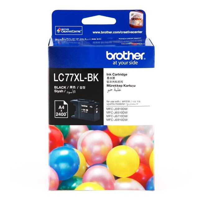 BROTHER LC-77XL-BK/C/M/Y ตลับหมึกอิงค์เจ็ทสี ของแท้