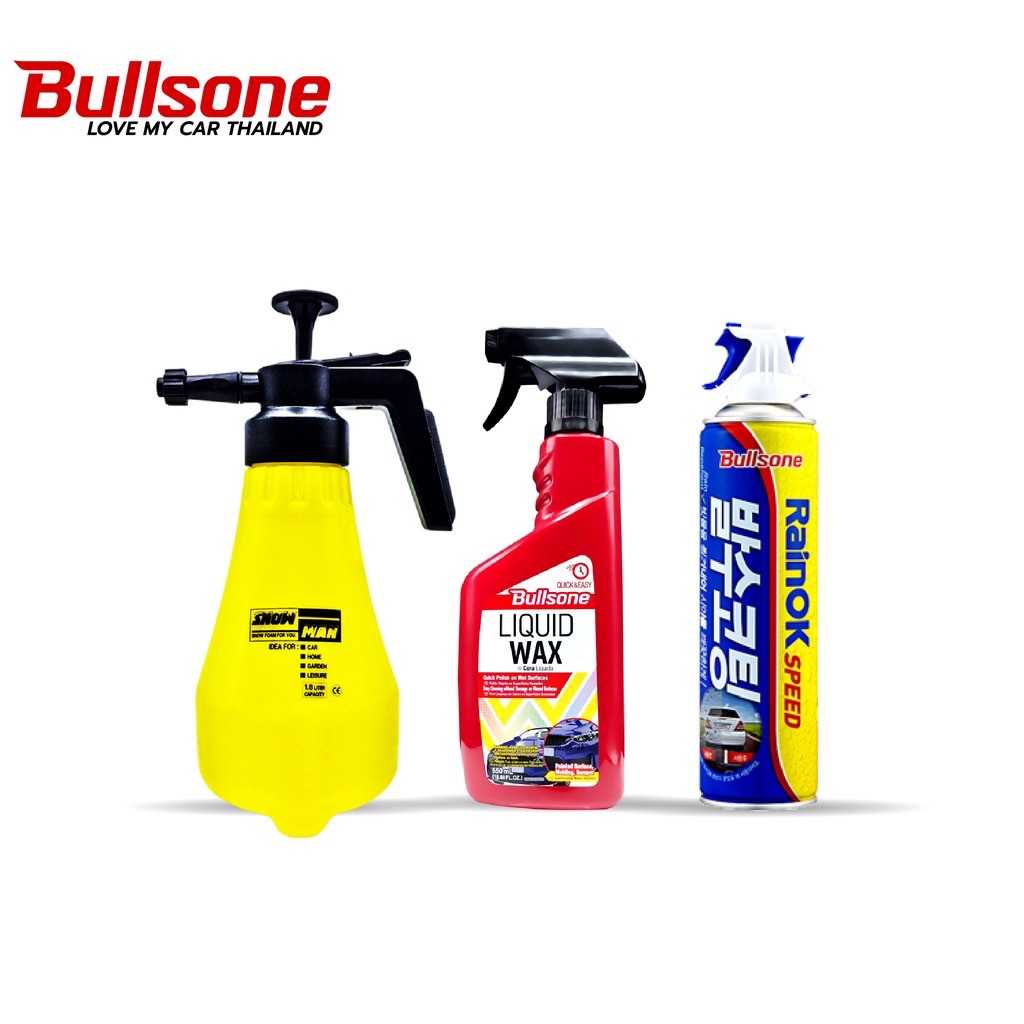 Bullsone ชุดล้างรถพร้อมเคลือบสีเคลือบกระจก Sno-Lw-Rok