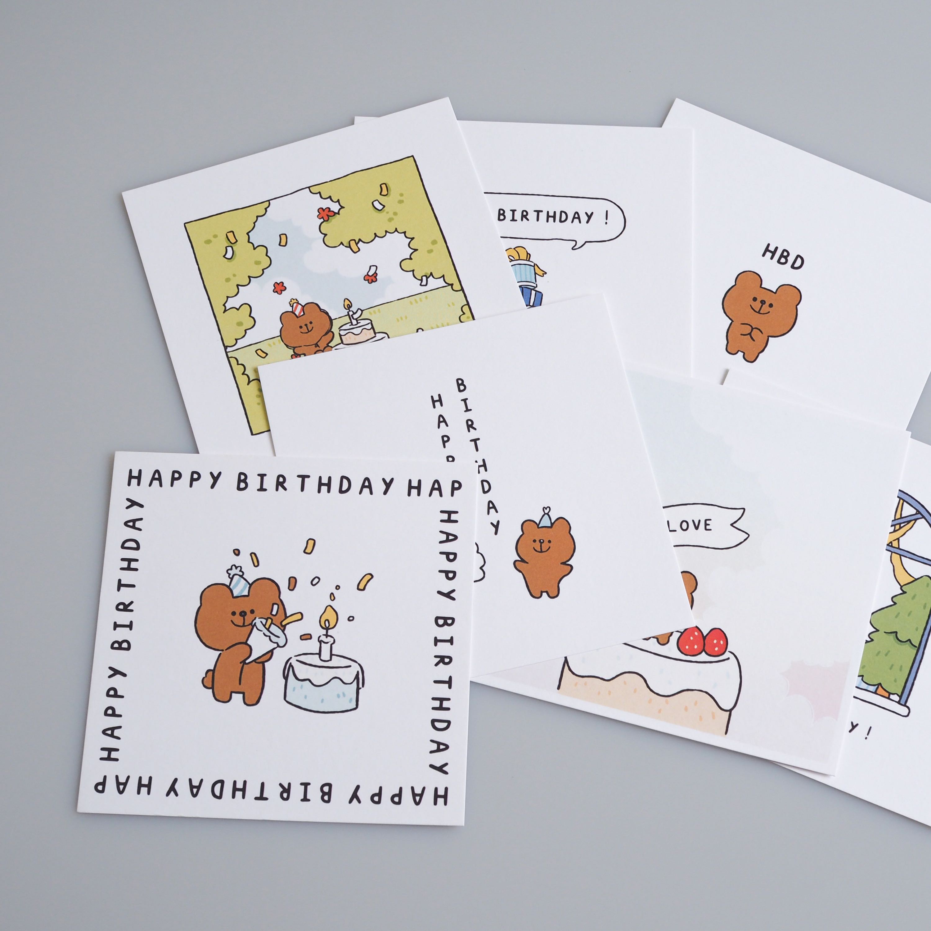 BIRTHDAY POSTCARD (pack of 7)