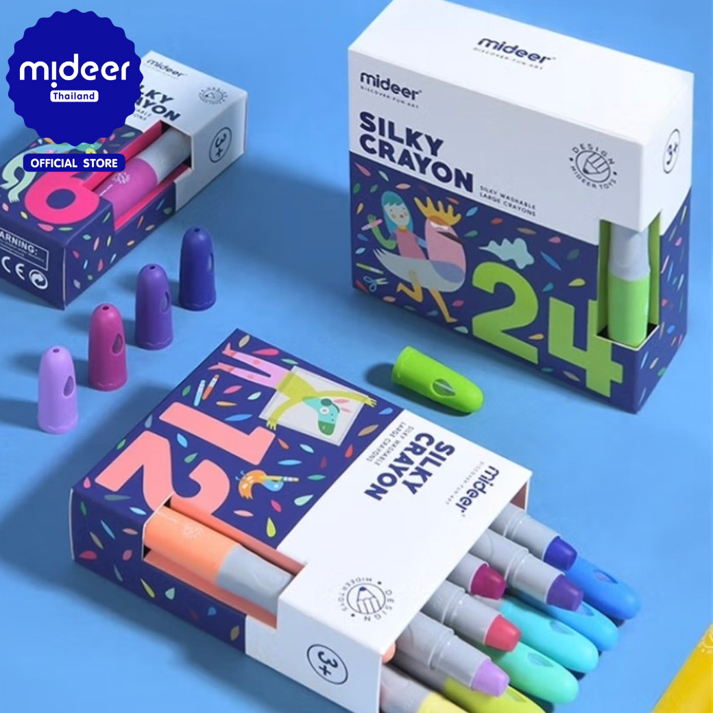 Mideer มิเดียร์ SILKY CRAYON สีเทียนขนาดใหญ่สำหรับเด็ก