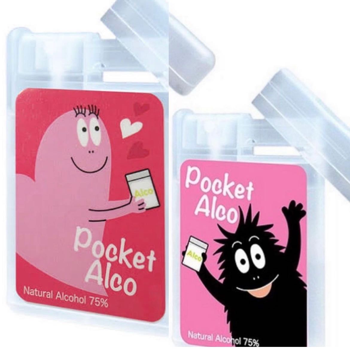 🇯🇵 Japan Barbapapa  Pocket Alcohol   W5.5cm×D1.2cm×H8.5cm 25mL  Alcohol พกพาที่แสนน่ารัก ดีต่อใจ