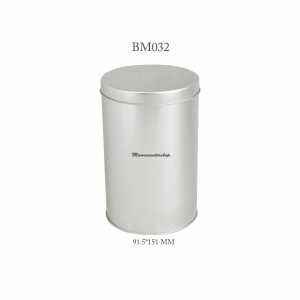 P181BM1032 กระป๋องกลม สีเงิน