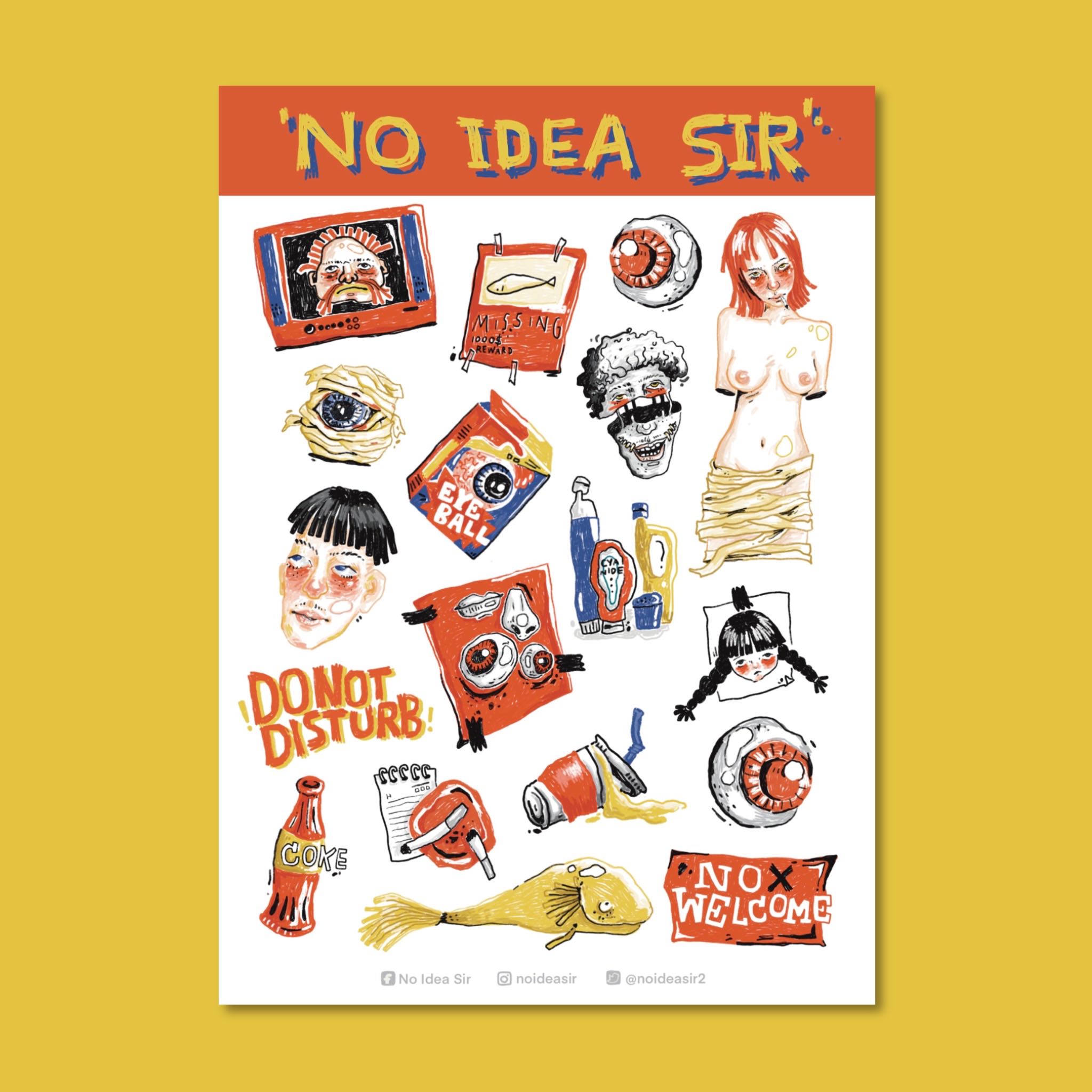 Noideasir Stuff 01 // sticker A5