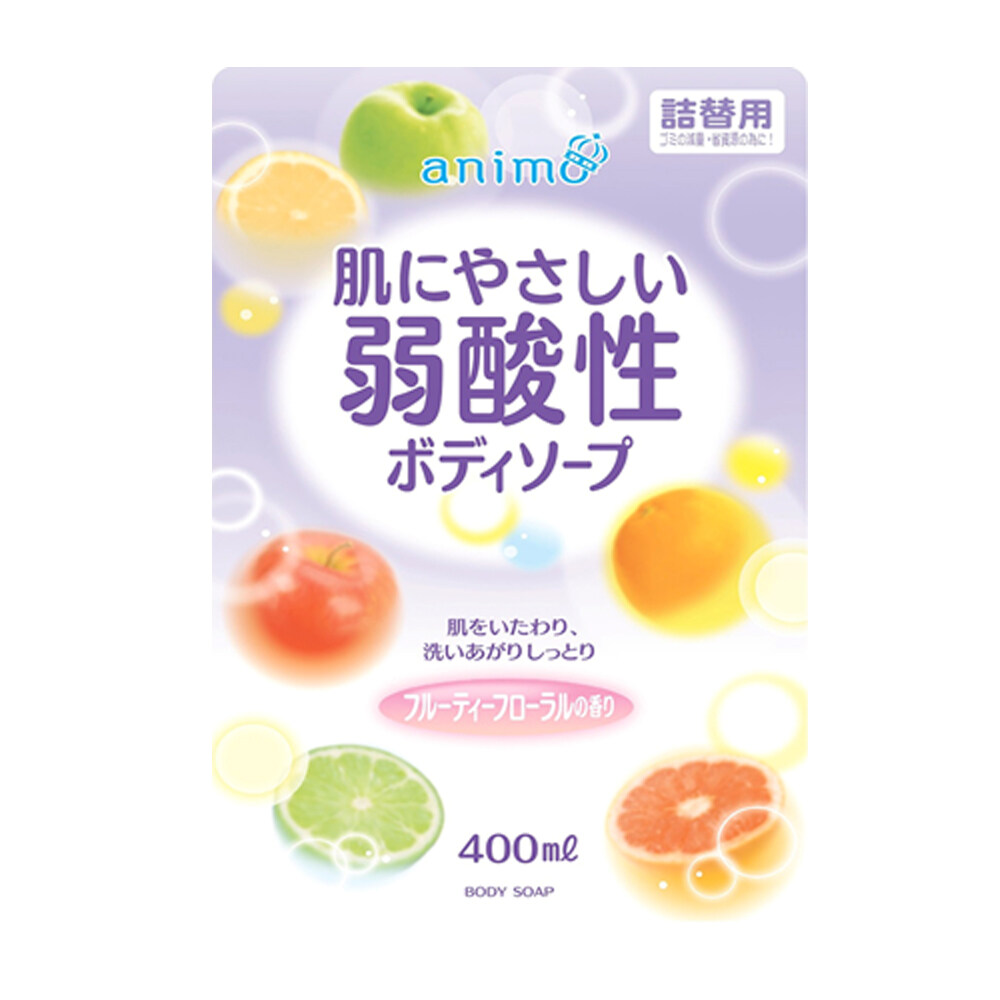 ANIMO BODY SOAP (FRUITY FLORAL) REFILL 400 ML / สบู่อาบน้ำ ทำความสะอาดผิวกาย กลิ่นฟรุ๊ตตี้ ฟลอรัล