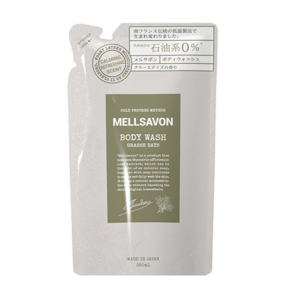 MELLSAVON BODY WASH GRASSE DAYS REFILL 380 ML / เจลอาบน้ำ กลิ่นหอมของ Grasse days จากฝรั่งเศส