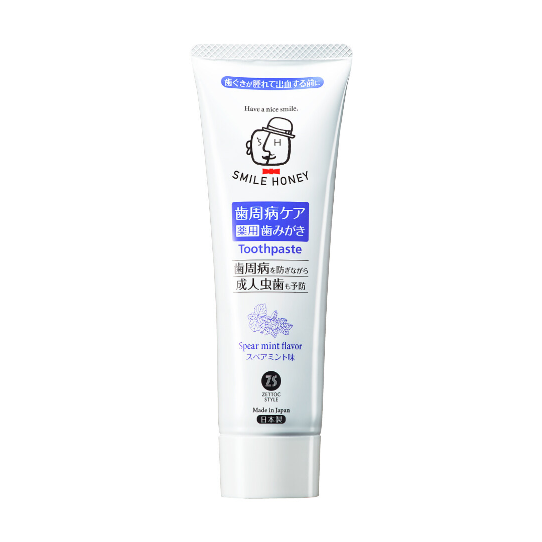 SMILE HONEY TOOTHPASTE SPEAR MINT FLAVOR 120 G / ยาสีฟันป้องกันฟันผุ ฟันขาวสดชื่น กลิ่นสเปียร์มิ้นต์