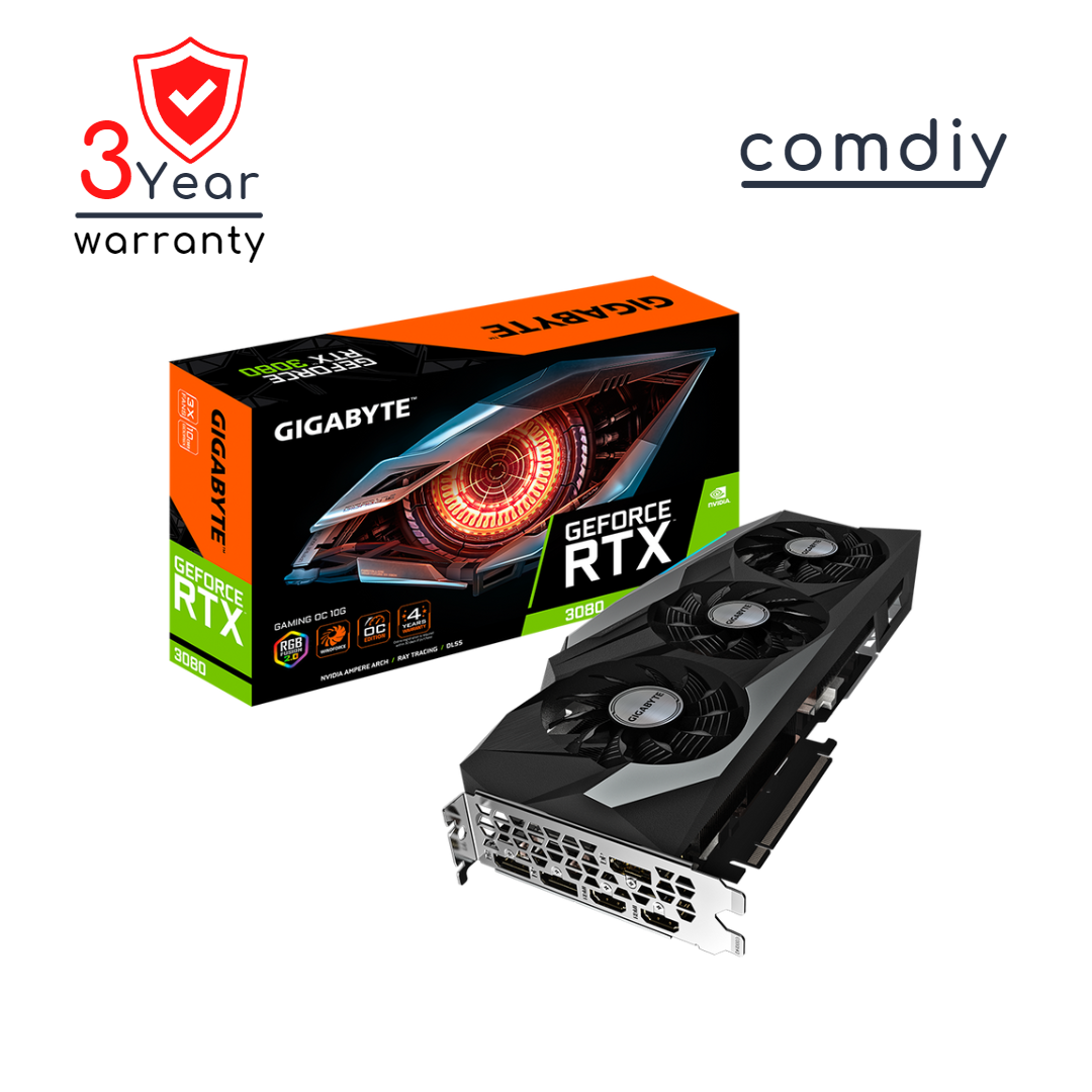 GIGABYTE GEFORCE RTX3080 GAMING OC 10GB (REV. 2.0) VGA การ์ดจอ by comdiy