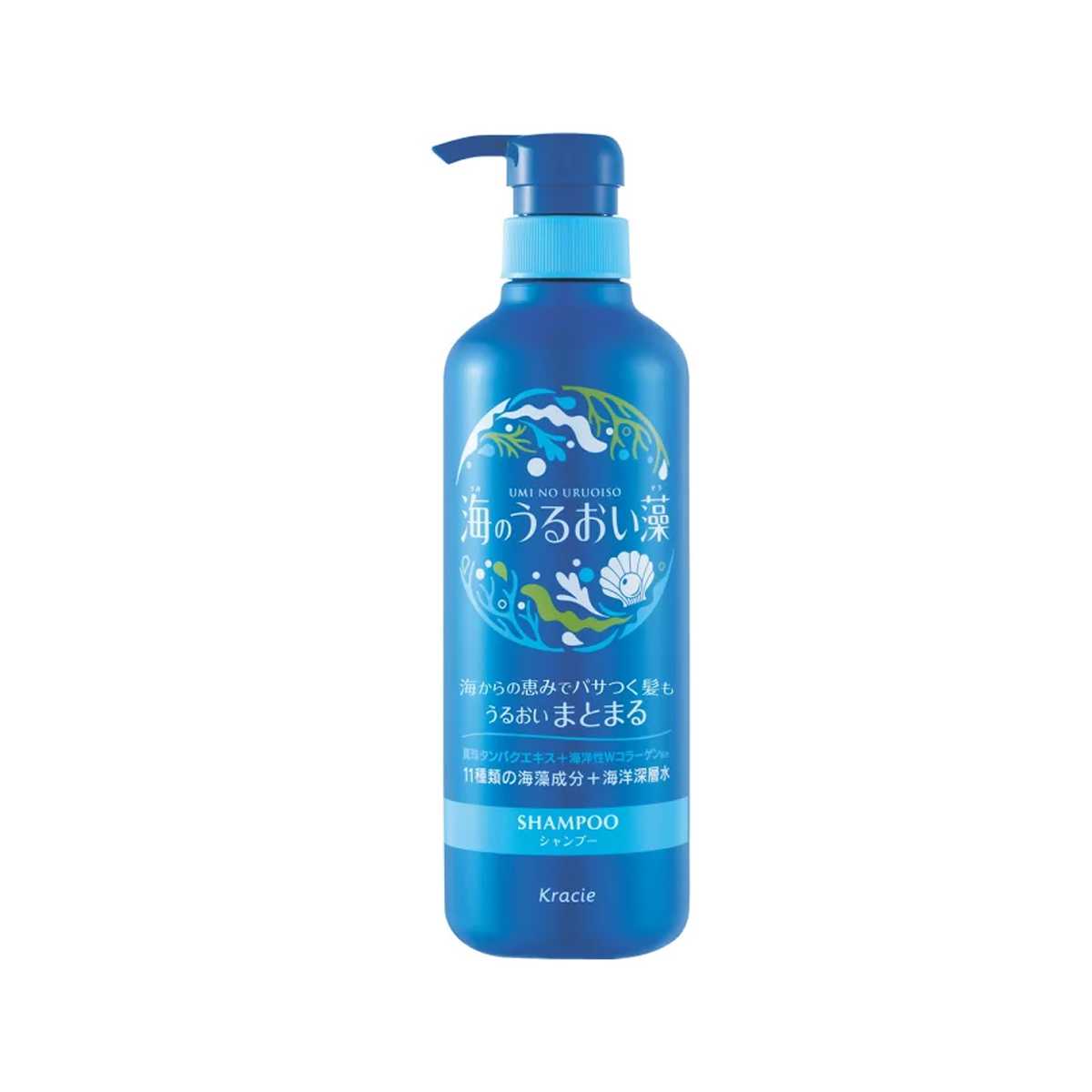 UMI NO URUOISOU SHAMPOO ( 490 ML ) / แชมพู สูตรผมนุ่มสลวยเงางาม สารสกัดจากสาหร่ายทะเล11 ชนิด