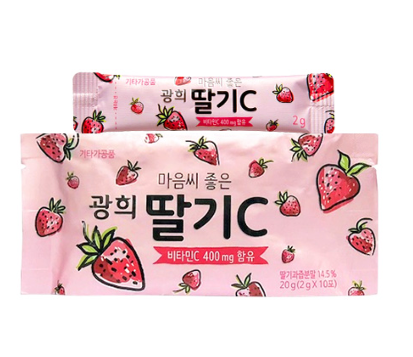 Kwanghee Strawberry Vitamin C Powder 2g.x10 (10ซอง) วิตามินซีรสสตรอเบอรี่